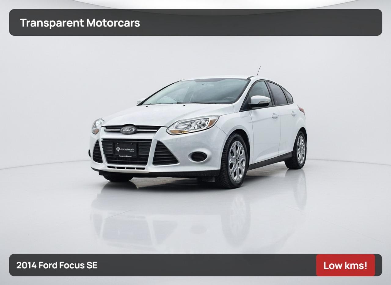 Transparent Motorcars is pleased to offer this beautiful 2014 Ford Focus SE With 74,729kms ONLY, Clean Carfax. It Features 160 Horsepower 2.0L Engine Paired With 6-Speed Shiftable Automatic Transmission, Four-Wheel Independent Suspension, Stability/Traction Control, Emergency Braking Assist, TMPS, Engine Immobilizer, USB Connection, AUX, Speed Sensitive Volume Control, One-Touch Power Windows, Power Mirrors, Remote Keyless Power Door Locks, Electric Power Steering, Cruise Control, Trip Computer And Much More! <br/> <br/> <br/> Stock# G000187F Dealer#50276 <br/> <br/> <br/> $995 Documentation Fee <br/> <br/> <br/> Transparent Motorcars <br/> 3771 No.3 Road, Richmond <br/> Transparent Motorcars Lipont Place <br/> 4211 No.3 Road, Richmond <br/> <br/> <br/> Free Copy of Complete Carfax Report Will Be Provided Upon Request! <br/> Thousands and Thousands of Satisfied Customers  Join Our Family! <br/> Courtesy Pick Up From Airport, Ferry, and Skytrain! <br/> Contact us for Refund and Buyback Policy! <br/>