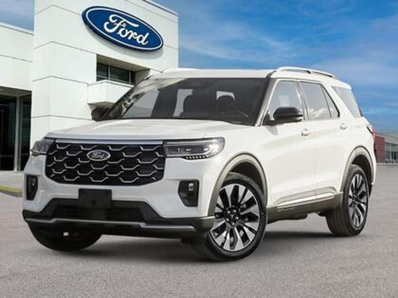 The 2026 Ford Explorer Platinum 600A 4WD shines in Star White Metallic, this premium SUV is powered by a robust 2.3L EcoBoost I-4 engine paired with a 10-speed automatic transmission. With 310 horsepower and 315 lb-ft of torque, it delivers dynamic performance, giving a highway/city fuel economy of 10.4L/100km (27 Miles per gallon).

Key Features:
Ford Bluecruise
Ford Co-Pilot360 Assist 2.0
360 Degree Camera 
Adaptive Cruise Control
BLIS (Blind Spot Information System)
Evasive Steering Assist
Lane Keeping System
Reverse Brake Assist
Rain Sensing Wipers 
LED Taillamps
Panoramic Fixed Glass Moonroof with Power Shade
B&O Sound System
20 Luster Nickle-Painted Aluminum Wheels
Heated And Ventilated Front Seats
Heated Second Row Seats
Memory Driver Seat
Ford Connectivity Package
Engine Block Heater

This vehicle comes with the All-Weather Packageready to take on any season!
Snow, rain, mud, or sunshinethis vehicle is built for it all! The All-Weather Package adds extra protection where it matters most, with premium mud flaps to shield your paint from road debris, all-weather floor mats to protect your interior from lifes messes, and Xpel paint protection to help guard against those infuriating rock chips. Drive with confidence, knowing your investment is protected from Regina's elements.

Bennett Dunlop Ford, proudly serving Regina for over 40 years, is conveniently located at 770 Broad Street. With over 3,500 Google reviews, our reputation reflects our commitment to providing a fast, easy, and enjoyable vehicle-buying experience. We eliminate the hassle with no admin or documentation fees, transparent upfront pricing that lets you shop with total confidence. But were more than just a dealershipwere driven to make a difference by supporting local community initiatives and events that matter to you. Visit Bennett Dunlop Ford today and experience why were Reginas trusted choice for quality vehicles, exceptional service, and a genuine commitment to driving change in our community!