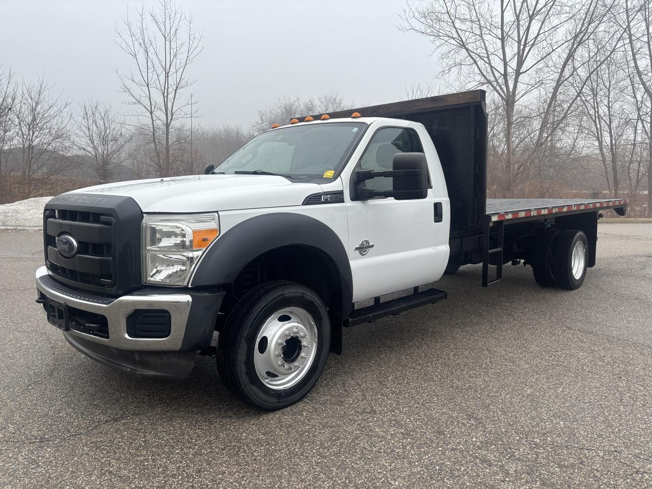 <div>2014 Ford F5 50 powered by the reliable 6.7 L power stroke diesel. XLT configuration comes equipped with a 16 foot flat deck extremely tidy and clean sold as is but $1000 to certify HST will be applied to the purchase price.</div>