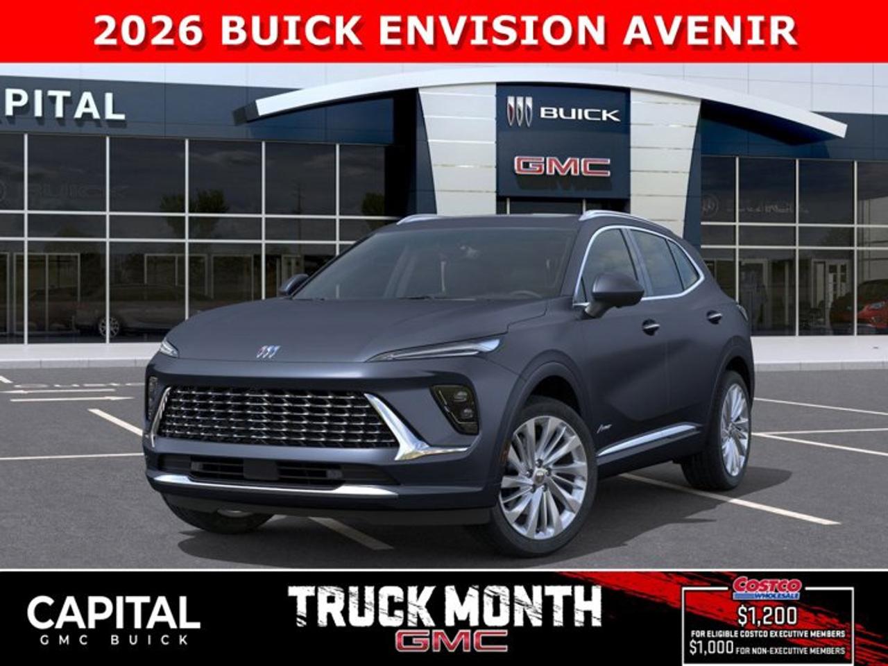 THIS 2026 Buick Envision Avenir AWD is the perfect SUV and comes loaded with options like MASSAGING SEAT, Heated and Cooled Seats, Heated Steering, Remote Start, 360 Camera, Rear Camera Mirror, Power Liftgate, Panoramic Sunroof, Heads-Up Display, Adaptive Cruise Control, Bose Stereo and so much more... CALL NOWAsk for the Internet Department for more information or book your test drive today! Text 825-445-0521 for fast answers at your fingertips!AMVIC Licensed Dealer - Licence Number B1044900Disclaimer: All prices are plus taxes and include all cash credits and loyalties. See dealer for details. AMVIC Licensed Dealer # B1044900