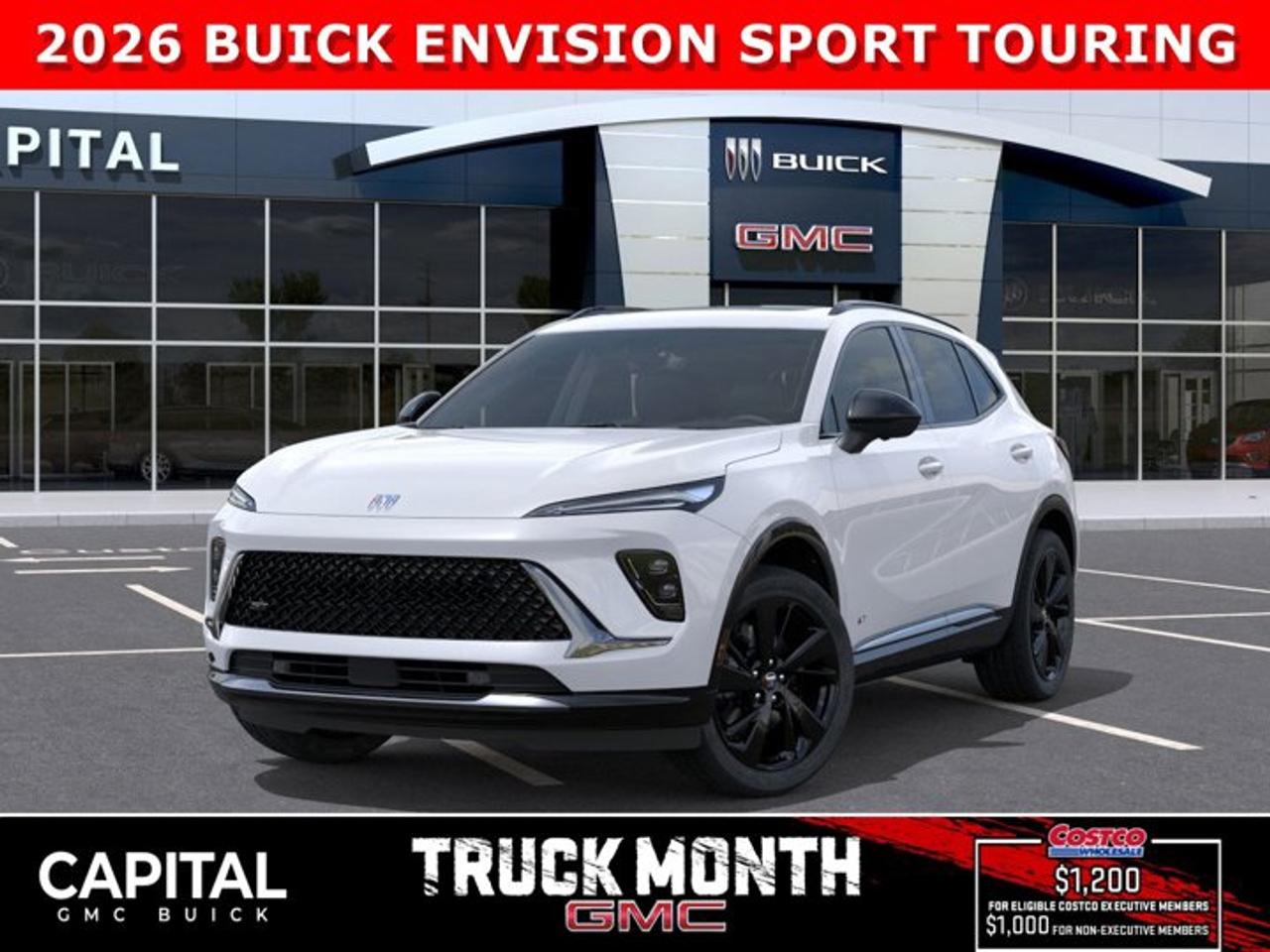 Check out this 2026 Buick Envision Sport Touring! Equipped with options like Power Sliding Moonroof, Memory Seats, Ultra-Wide 30 Diagonal Screen, Heated Front and Rear Seats, Heated Steering, Adaptive Cruise Control, Handsfree Power Liftgate, 360 Cam, Heads-up Display, Remote Start, and so much more... Call Now!Ask for the Internet Department for more information or book your test drive today! Text 825-445-0521 for fast answers at your fingertips!AMVIC Licensed Dealer - Licence Number B1044900Disclaimer: All prices are plus taxes and include all cash credits and loyalties. See dealer for details. AMVIC Licensed Dealer # B1044900