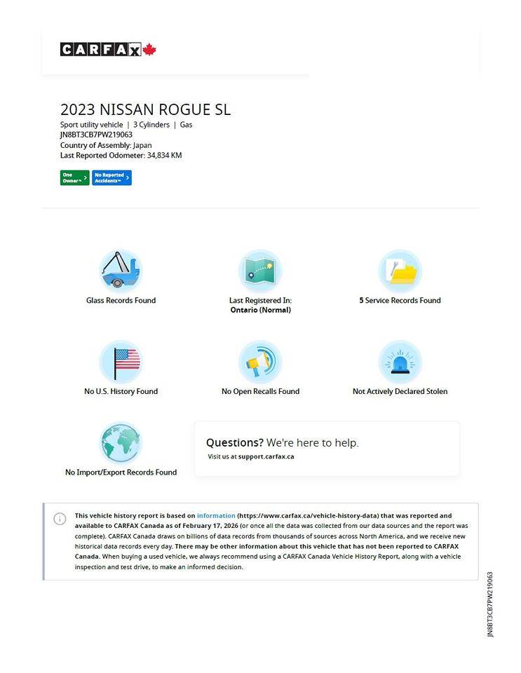 2023 Nissan Rogue SL AWD+PanoRoof+360Camera+DriverAssist+CLEANCARFAX Photo