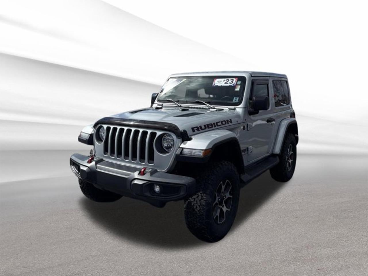 The 2023 Jeep Wrangler Rubicon delivers the open-air freedom Jeep is known for, paired with serious 4x4 ability and a modern turbocharged engine. This used two-door model in Silver with a Black interior is a smart fit for Halifax drivers who want trail-ready confidence, year-round traction, and classic Wrangler character in one capable package.With 67,623 km, this 2023 Jeep Wrangler Rubicon offers a strong mix of adventure and everyday ease. Its automatic transmission helps make city driving simple, while four-wheel drive adds confidence when roads turn rough. At Steele Halifax Chrysler Dodge Jeep Ram FIAT, this convertible stands out for its authentic capability and focused feature set.FEATURES OF THE Wrangler RubiconTwo-door body with removable roof panelsTurbocharged 2.0-litre four-cylinder gas engineAutomatic transmission for easy daily drivingFour-wheel drive for added all-season gripADVANCED SAFETY FEATURESFour-wheel drive boosts traction on slippery roadsRear window defroster helps winter visibilityStrong Jeep design inspires driver confidenceStable automatic driving in changing conditionsPERFORMANCE AND EFFICIENCYIntercooled turbo engine delivers responsive powerDOHC design supports smooth engine operationAutomatic transmission provides relaxed daily driving2.0-litre gas engine balances power and efficiencyCOMFORT AND CONVENIENCEHeated steering wheel adds cold-weather comfortTwo-door layout gives easy open-air accessConvertible design enhances summer driving funBlack interior offers a clean lookTECHNONOLGY AND CONNECTIVITYClear driver-focused layout supports easy operationSimple controls help reduce driver distractionAutomatic transmission supports smooth urban travelFunctional cabin design keeps essentials closeCARGO SPACERear cargo area handles daily gearTwo-door design keeps cargo access simpleFlexible space suits weekend adventure itemsCabin storage helps organize smaller essentialsAWARDS & RECOGNITIONSBest Resale Value Award, Canadian Black Book, 2023Highest retained value among off-road SUVs, Canadian Black Book, 2023WHAT OTHER OWNERS LIKEExcellent off-road ability in rough terrainFun open-air driving with classic Jeep feelTurbo engine gives strong everyday responseCompact two-door size feels easy to manoeuvreThis 2023 Jeep Wrangler Rubicons VIN is: 1C4HJXCN0PW559927.We invite you to book a viewing and test drive at your earliest convenience