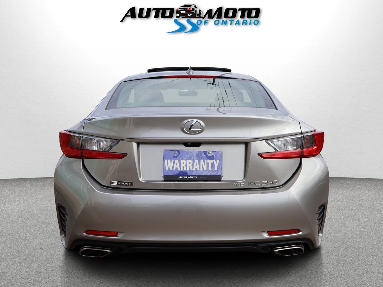 2017 Lexus RC 350 F-SPORT AWD CERTIFIED CAMERA NAV BLUETOOTH LEATHER COOL/HEAT SEAT/STEERING SUNROOF CRUISE ALLOYS Photo