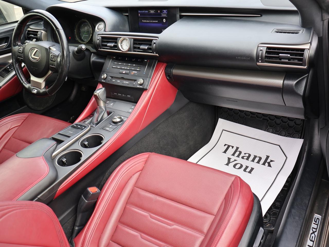 2017 Lexus RC 350 F-SPORT AWD CERTIFIED CAMERA NAV BLUETOOTH LEATHER COOL/HEAT SEAT/STEERING SUNROOF CRUISE ALLOYS Photo