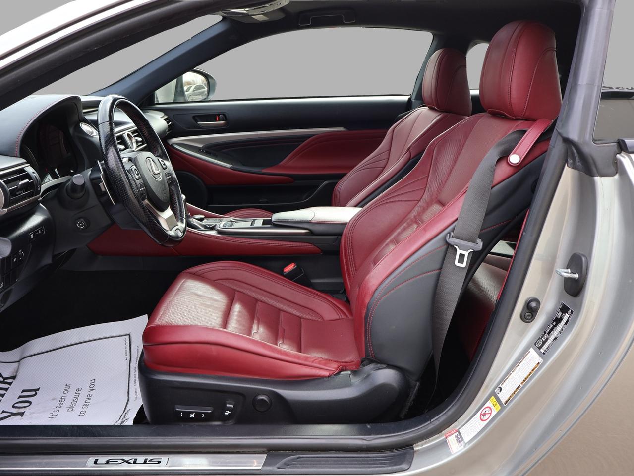 2017 Lexus RC 350 F-SPORT AWD CERTIFIED CAMERA NAV BLUETOOTH LEATHER COOL/HEAT SEAT/STEERING SUNROOF CRUISE ALLOYS Photo