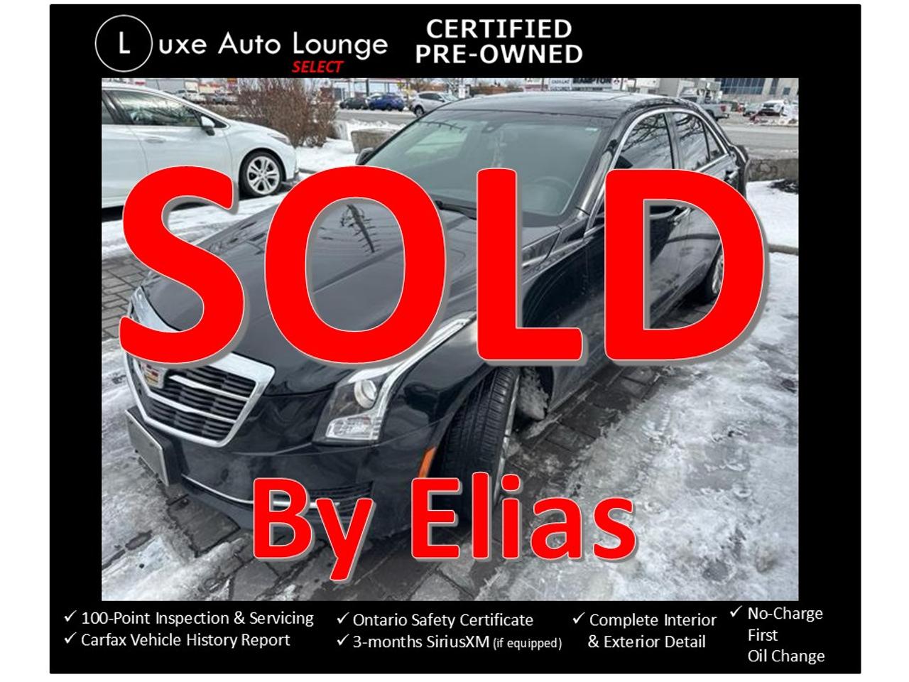 2018 Cadillac ATS Luxury AWD, BOSE, HEATED SEATS, NAV, SUNROOF!!