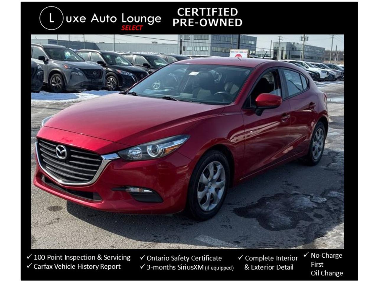 2017 Mazda MAZDA3 GX - LOW KM, AUTO, BACK-UP CAMERA, BLUETOOTH!