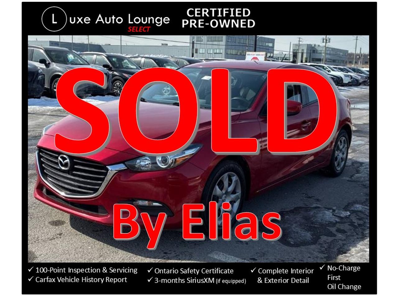 2017 Mazda MAZDA3 GX - LOW KM, AUTO, BACK-UP CAMERA, BLUETOOTH!