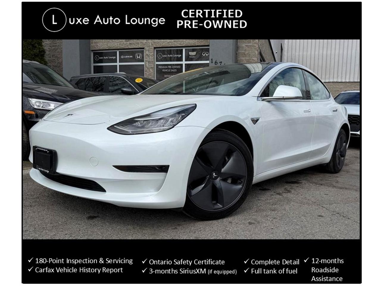 <p><strong><span style=text-decoration: underline;>STANDARD RANGE PLUS!!!!&nbsp;</span> </strong>COMES WITH REMAINDER OF TESLA 8-YEAR/160,000KM BATTERY/DRIVE UNIT WARRANTY!! YES, ONLY 25,000KM!!! LIKE NEW!! Hard-to-find white leather interior!! Heated power seats, back-up camera, Standard Range Plus!!!, SiriusXM satellite radio and more!</p><p><span style=font-size: 16px; caret-color: #333333; color: #333333; font-family: Work Sans, sans-serif; white-space: pre-wrap; -webkit-text-size-adjust: 100%; background-color: #ffffff;>This vehicle comes Luxe certified pre-owned, which includes: 180-point inspection & servicing, oil lube and filter change, minimum 50% material remaining on tires and brakes, Ontario safety certificate, complete interior and exterior detailing, Carfax Verified vehicle history report, guaranteed one key (additional keys may be purchased at time of sale), FREE 90-day SiriusXM satellite radio trial (on factory-equipped vehicles) & full tank of fuel! </span><span style=background-color: #ffffff; color: #333333; font-family: Work Sans, sans-serif; font-size: 16px; caret-color: #333333; white-space-collapse: preserve;>Remember, we built our business on quality, trust, service, and we deliver. PERIOD.<em><strong> *****Ask us about our U-select Executive Plus Extended Warranty available up to 180,000km!!*****</strong></em> <strong>Proudly </strong></span><strong><span style=background-color: #ffffff; color: #333333; font-family: Work Sans, sans-serif; font-size: 16px; caret-color: #333333; white-space-collapse: preserve;>Family Owned and Operated in the Orleans community for over 16 years!</span></strong></p><p><strong><span style=background-color: #ffffff; color: #333333; font-family: Work Sans, sans-serif; font-size: 16px; caret-color: #333333; white-space-collapse: preserve;>Priced at ONLY $238 bi-weekly with $1500 down over 72 months at 7.99% (cost of borrowing is $1899 per $10000 financed) OR cash purchase price of $30995 (both prices are plus HST and licensing). Call today and book your test drive appointment before this one gets away!!</span></strong></p>