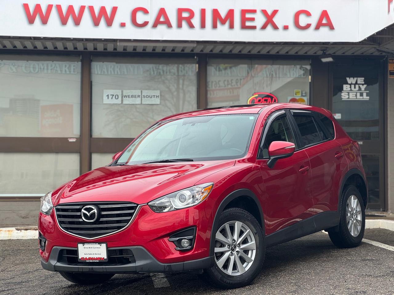 Great Condition, One Owner, Accident Free Mazda CX-5 GS AWD! Equipped with Leather, Sunroof, Back up Camera, Heated Seats, Power Seats, Push Button Start, Bluetooth, Cruise Control, Power Group, Alloy Wheels