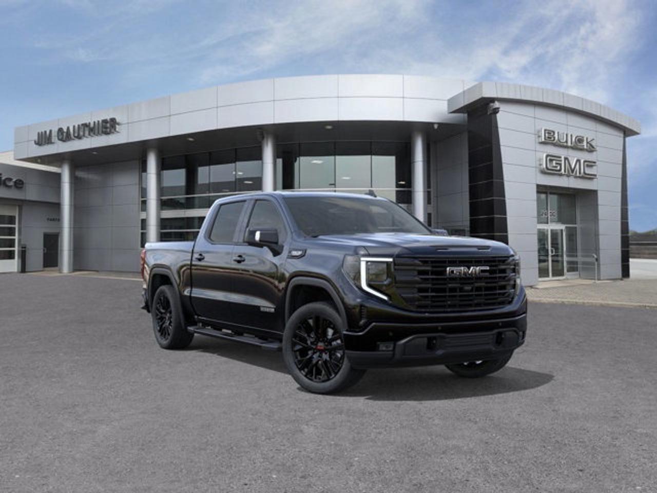 The 2026 GMC Sierra 1500 Elevation adds distinctive blacked-out styling touches---including body-color bumpers, gloss-black mesh grille inserts and assist steps---for a rugged-yet-modern look. Under the skin, it retains key capabilities such as the 5.3-liter V8 engine and a 10-speed automatic transmission on 20-inch wheels. Inside, the Elevation offers practical tech upgrades like a 12.3-inch driver display, 13.4-inch infotainment touchscreen with wireless Apple CarPlay/Android Auto. Its front bucket seats are decked out in jet-black leather. Theres also a sunroof as well as the MultiPro tailgate.