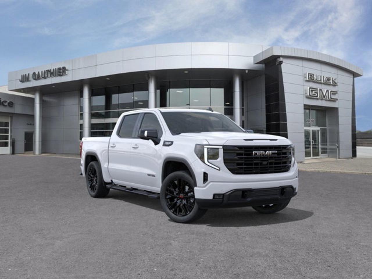 The 2026 GMC Sierra 1500 Elevation adds distinctive blacked-out styling touches---including body-color bumpers, gloss-black mesh grille inserts and assist steps---for a rugged-yet-modern look. Under the skin, it retains key capabilities such as the 5.3-liter V8 engine and a 10-speed automatic transmission on 20-inch wheels. Inside, the Elevation offers practical tech upgrades like a 12.3-inch driver display, 13.4-inch infotainment touchscreen with wireless Apple CarPlay/Android Auto. Its front bucket seats are decked out in jet-black leather. Theres also a sunroof and the MultiPro tailgate.