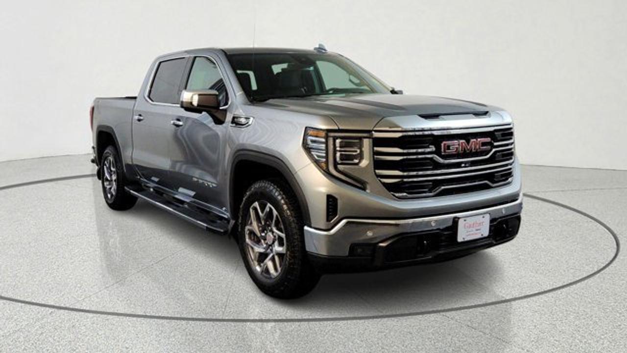 The 2026 GMC Sierra 1500 SLT is a premium full-size pickup that blends strong performance, upscale comfort, and advanced towing capability. It comes with a 5.3-liter V8 engine paired with a 10-speed automatic transmission. The SLT trim adds upscale features such as perforated leather seating, chrome exterior accents, heated front seats and steering wheel, advanced trailering technology like the ProGrade Trailering System. This model also includes the X31 off-road package.