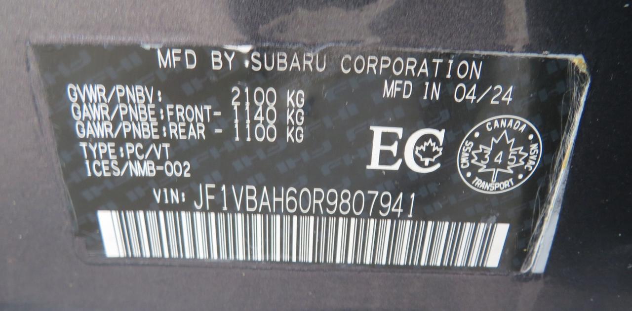 2024 Subaru WRX Sport Manual Photo