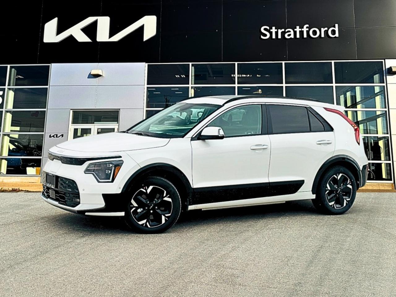 <br> <br>This Kia Niro EV offers all the versatility of a crossover with an all electric drivetrain. <br> <br>This Kia Niro EV is more than just an electric vehicle. This crossover is the future of commuting. Capable of turning every chore into an experience, this Kia Niro EV offers the best of crossover utility and EV efficiency in a beautiful package. With its incredible design, impressive range, and fast charging capability, this Kia Niro EV may be the only vehicle you ever need.<br> <br>This Snow White Pearl SUV has an Automatic transmission and is powered by a Electric engine. With that spritely motor it gets 1.9 L/100 km in the city and uses just 2.3 L/100 km out on the highway according to Transport Canada.<br><br> <br>To apply right now for financing use this link: <a href=https://www.stratfordkia.com/credit-application/ target=_blank>https://www.stratfordkia.com/credit-application/</a><br><br> <br/><br>While every effort is made to ensure accuracy, we are not responsible for any errors and omissions. ***In-stock vehicle may differ from online listing— Please confirm details with dealerPlease see your dealer for current pricing. <br><br>Come partake in a great vehicle shopping experience at Stratford Kia. 863 Erie Street Stratford ON, N5A 6S4<br> Come by and check out our fleet of 30+ used cars and trucks and 90+ new cars and trucks for sale in Stratford.  o~o