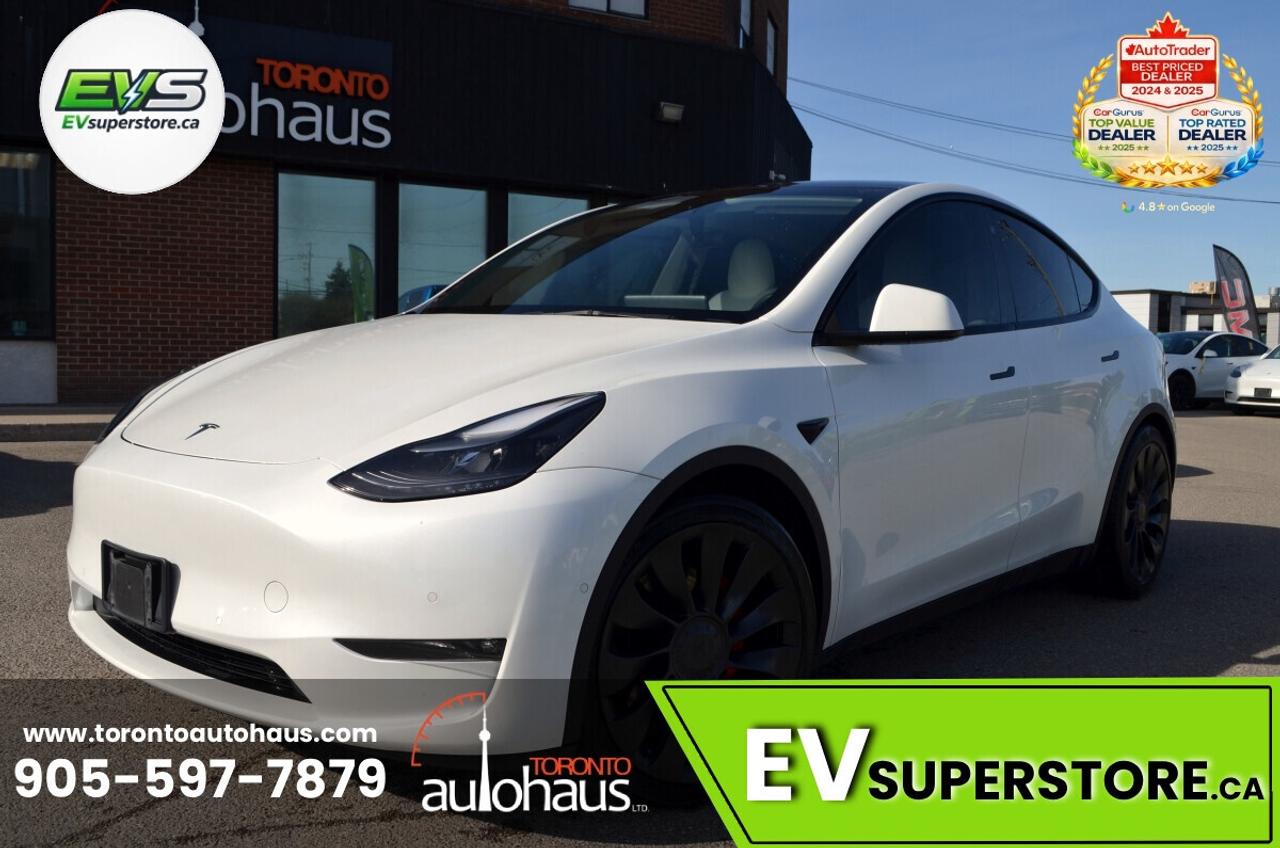 2022 Tesla Model Y PERFORMANCE WHITE INT. I EVSUPERSTORE.CA Photo0