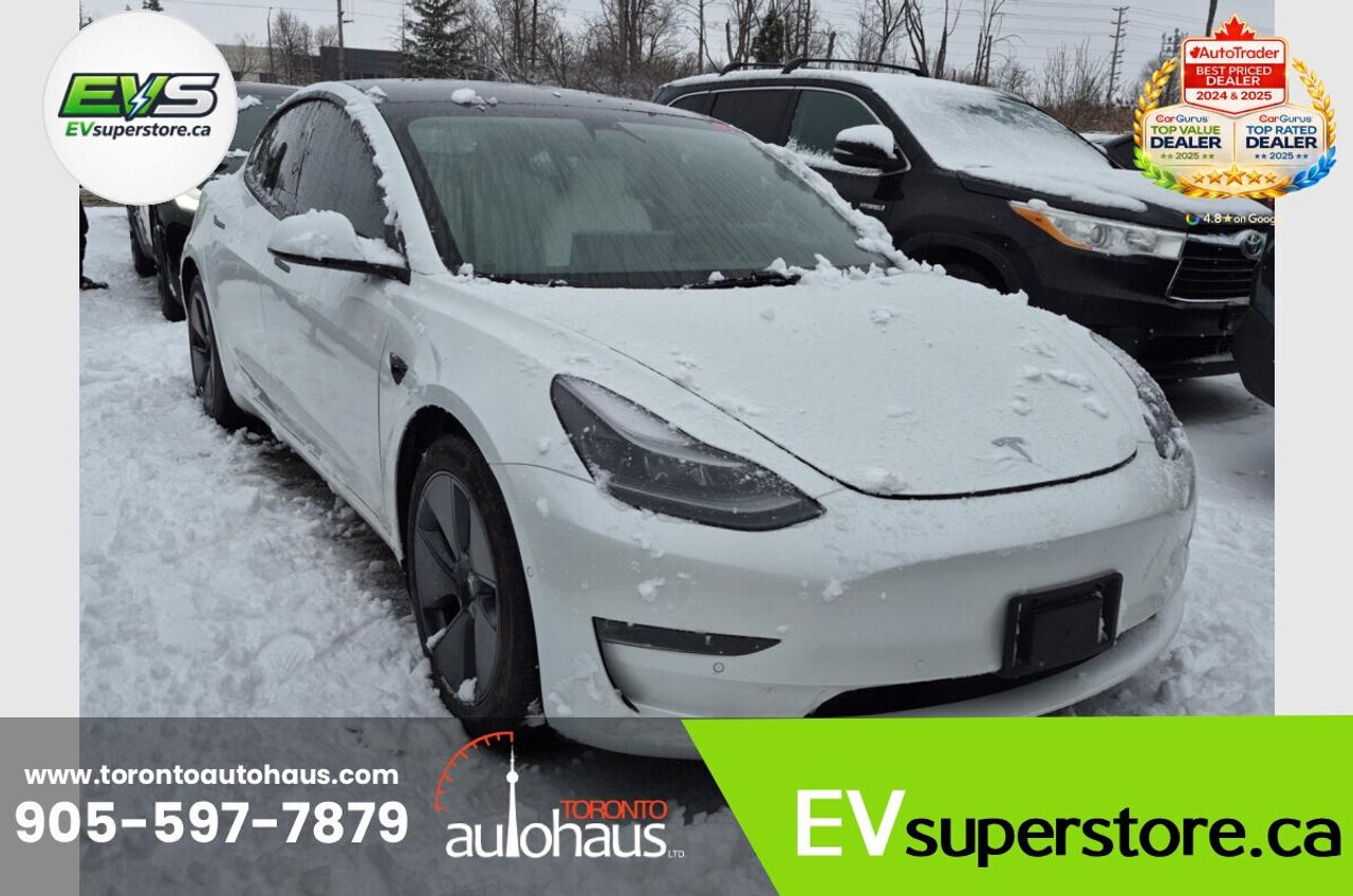 2021 Tesla Model 3 SR+ I WHITE INT. I OVER 100 TESLAS EVSUPERSTORE.CA Photo3