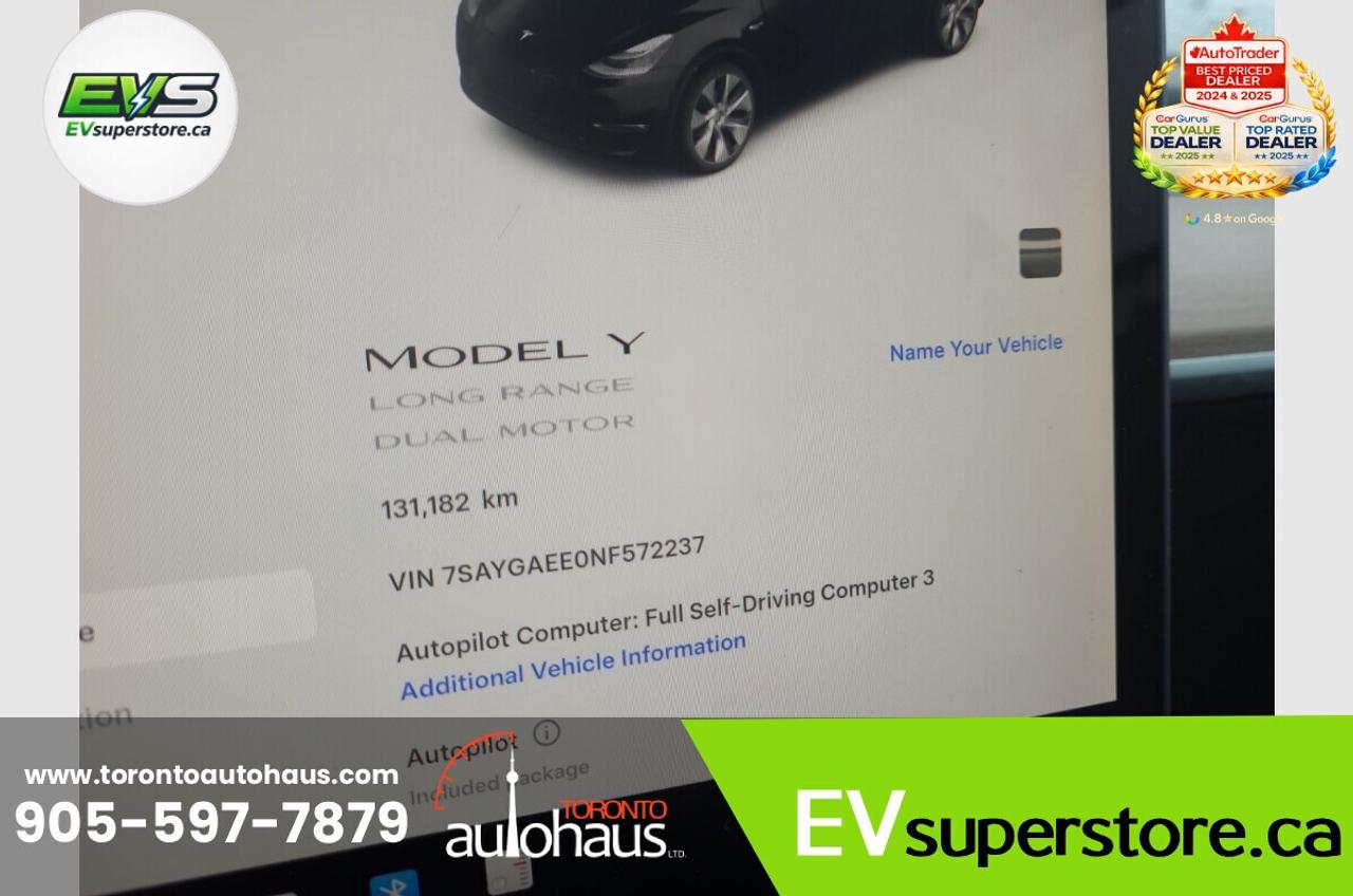 2022 Tesla Model Y LR AWD I OVER 100 TESLAS EVSUPERSTORE.CA Photo