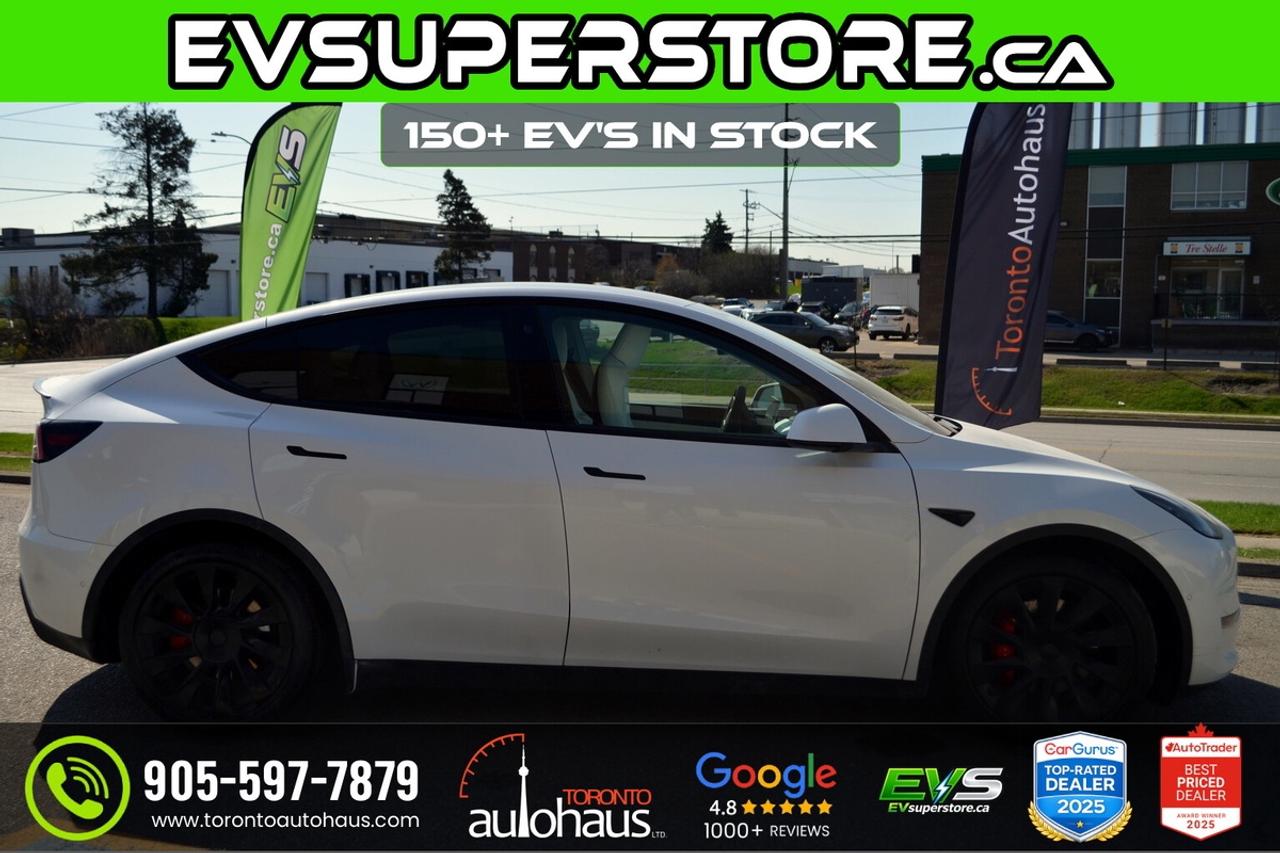 2022 Tesla Model Y PERFORMANCE I WHITE INT I  AT EVSUPERSTORE.CA Photo