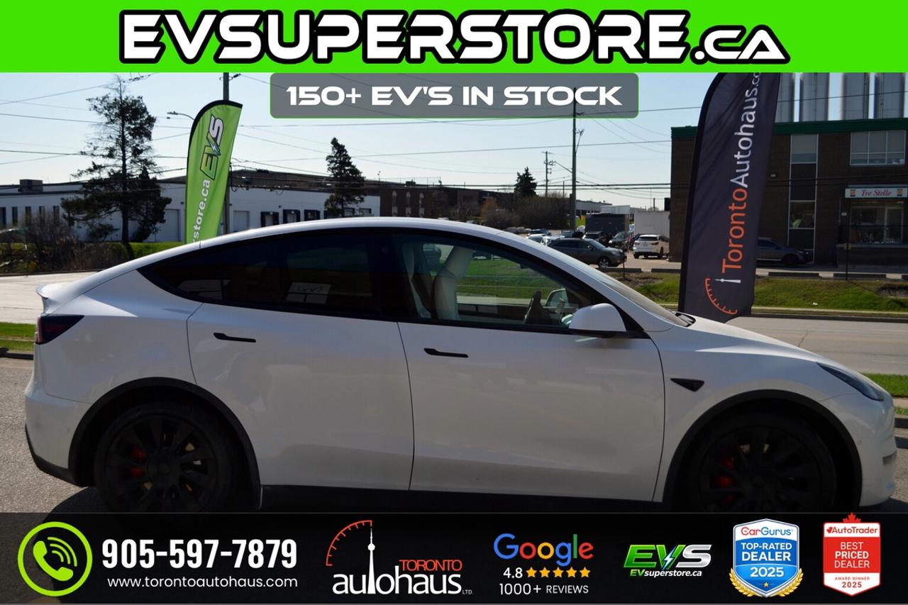 2022 Tesla Model Y PERFORMANCE I WHITE INT I  AT EVSUPERSTORE.CA Photo