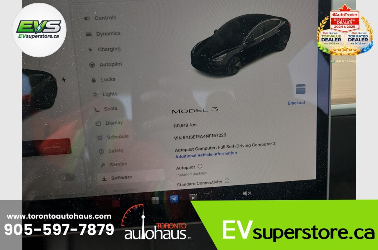 2022 Tesla Model 3 LFP I OVER 100 TESLAS I EVSUPERSTORE.CA Photo