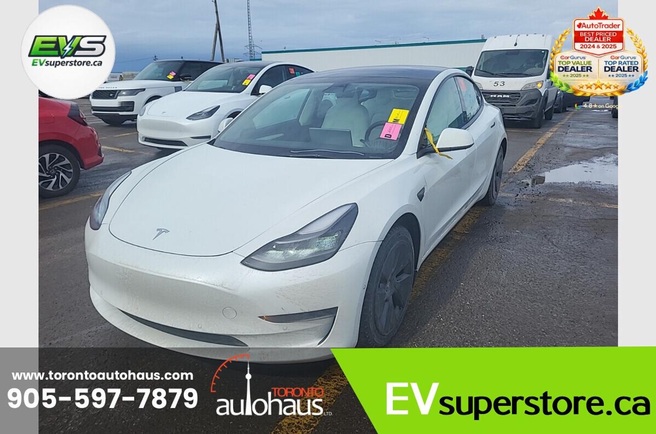 2022 Tesla Model 3 LFP WHITE INT. I EVSUPERSTORE.CA Photo