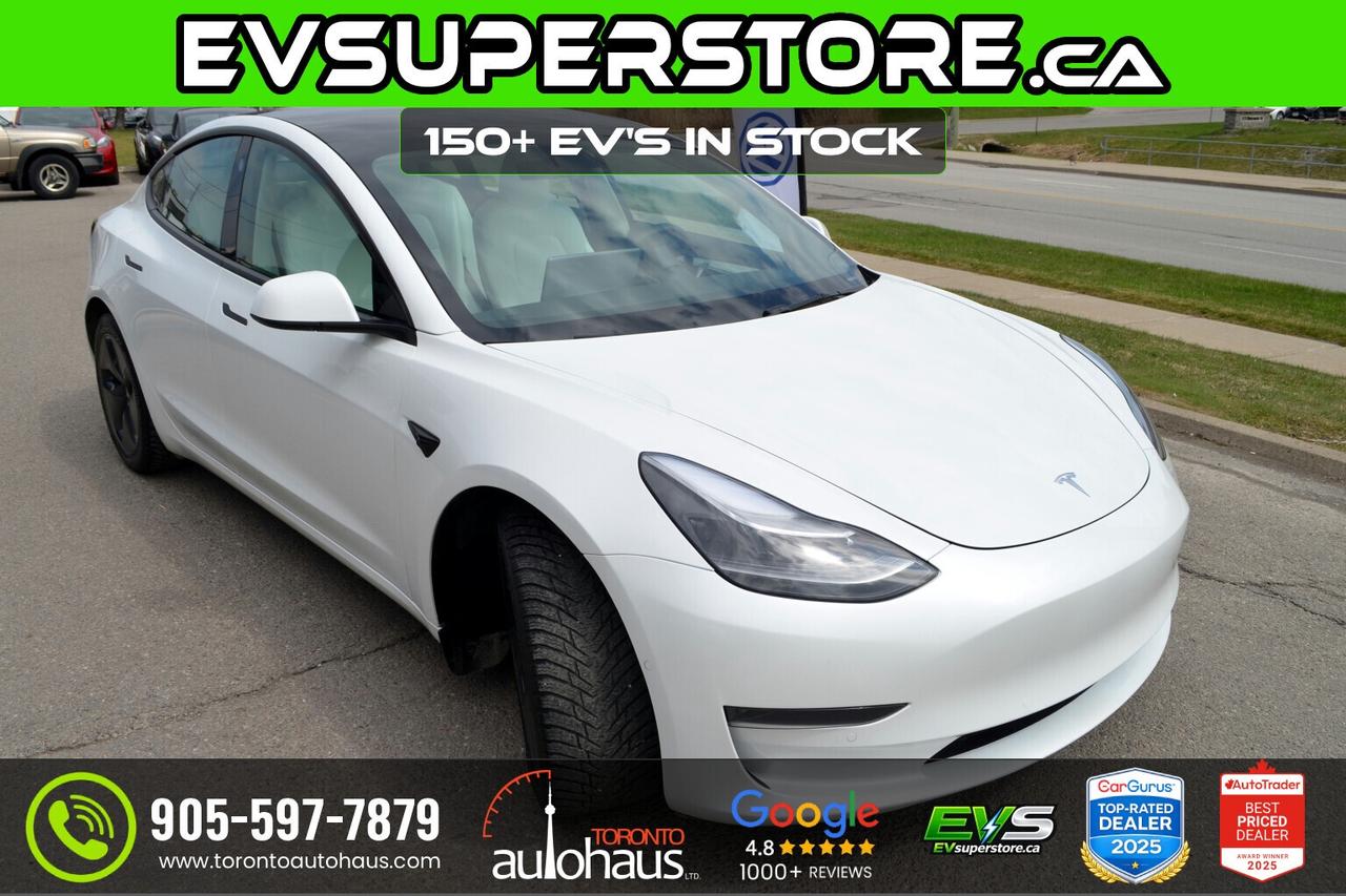 2022 Tesla Model 3 LFP WHITE INT. I EVSUPERSTORE.CA Photo