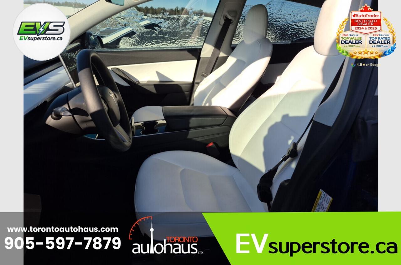 2021 Tesla Model Y White Interior I EVSUPERSTORE.CA Photo