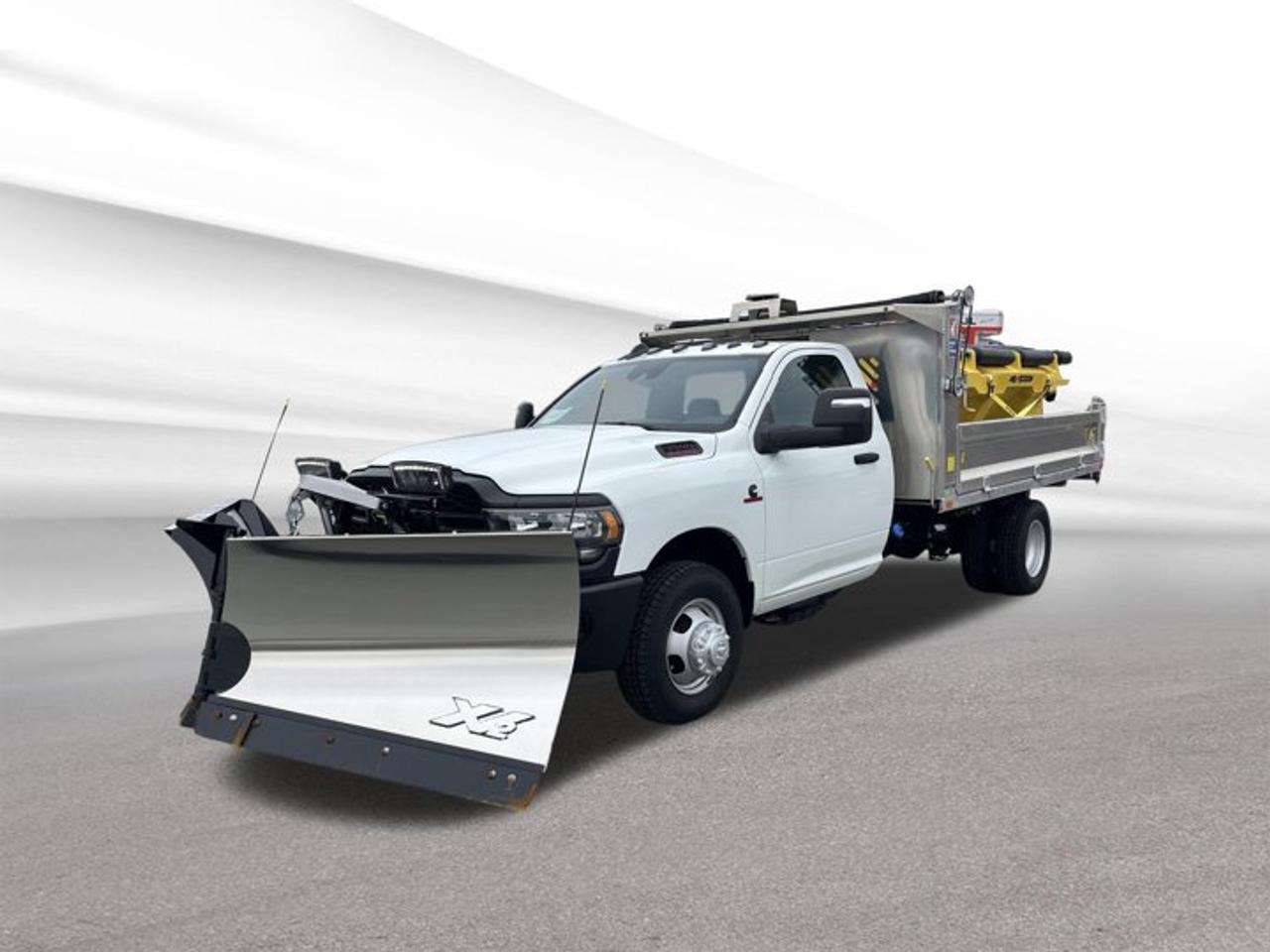 Meet the 2024 RAM 3500 Tradesman Demo, a heavy-duty truck built to handle demanding work with confidence. This like-new example at Steele Halifax Chrysler Dodge Jeep Ram FIAT in Halifax has only 16 km on the odometer. Its White exterior and Grey interior give it a clean, professional look.This 2024 RAM 3500 Tradesman pairs a 6.7-litre intercooled turbo diesel I-6 engine with an automatic transmission and 4-wheel drive. It is made for drivers who need strong capability, simple function, and dependable performance. With two doors and a focused work-ready layout, it is ready for the job.FEATURES OF THE 3500 TradesmanDurable heavy-duty truck built for hard work6.7-litre turbo diesel I-6 powerAutomatic transmission for easy daily operationFour-wheel drive for added tractionTRUCK FEATURESHeavy-duty platform designed for demanding tasksTurbo diesel torque supports strong pulling powerFour-wheel drive helps on rough surfacesSpare tire adds useful jobsite confidenceADVANCED SAFETY FEATURESHalogen headlamps offer clear forward visibilityRain-sensing wipers help in changing weatherFour-wheel drive supports steady road gripSpare tire adds backup peace of mindPERFORMANCE AND EFFICIENCY6.7-litre turbo diesel delivers strong torqueAutomatic transmission supports smooth power deliveryFour-wheel drive improves traction in conditionsDemo status with only 16 kmCOMFORT AND CONVENIENCEPower windows add simple daily convenienceTwo-door cab allows easy front accessGrey interior creates a clean cabinRain-sensing wipers reduce driver distractionTECHNONOLGY AND CONNECTIVITYClear controls support easy truck operationAutomatic transmission simplifies everyday driving tasksFunctional cabin layout keeps essentials closeDriver-focused design supports workday usabilityCARGO SPACEPickup bed supports tools and materialsHeavy-duty design suits demanding cargo needsTwo-door layout prioritizes work-ready practicalitySpare tire helps support remote travelWHAT OTHER OWNERS LIKEStrong diesel torque for heavy-duty tasksFour-wheel drive for confident tractionWork-focused design with simple controlsDurable capability for daily job demandsThis 2024 RAM 3500 Tradesmans VIN is: 3C7WRTBL0RG410477.We invite you to book a viewing and test drive at your earliest convenience