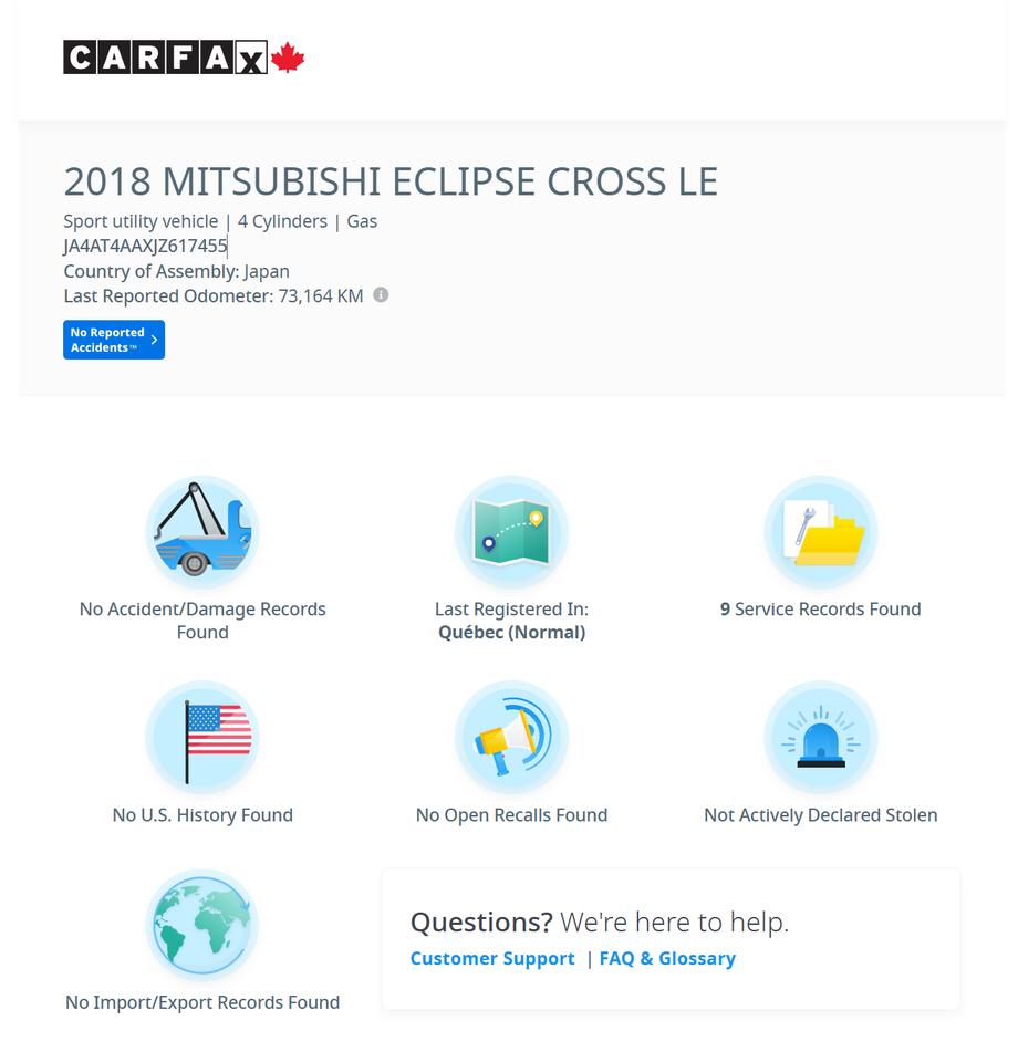 2018 Mitsubishi Eclipse Cross SE S-AWD+Adaptive Cruise+CLEAN CARFAX Photo