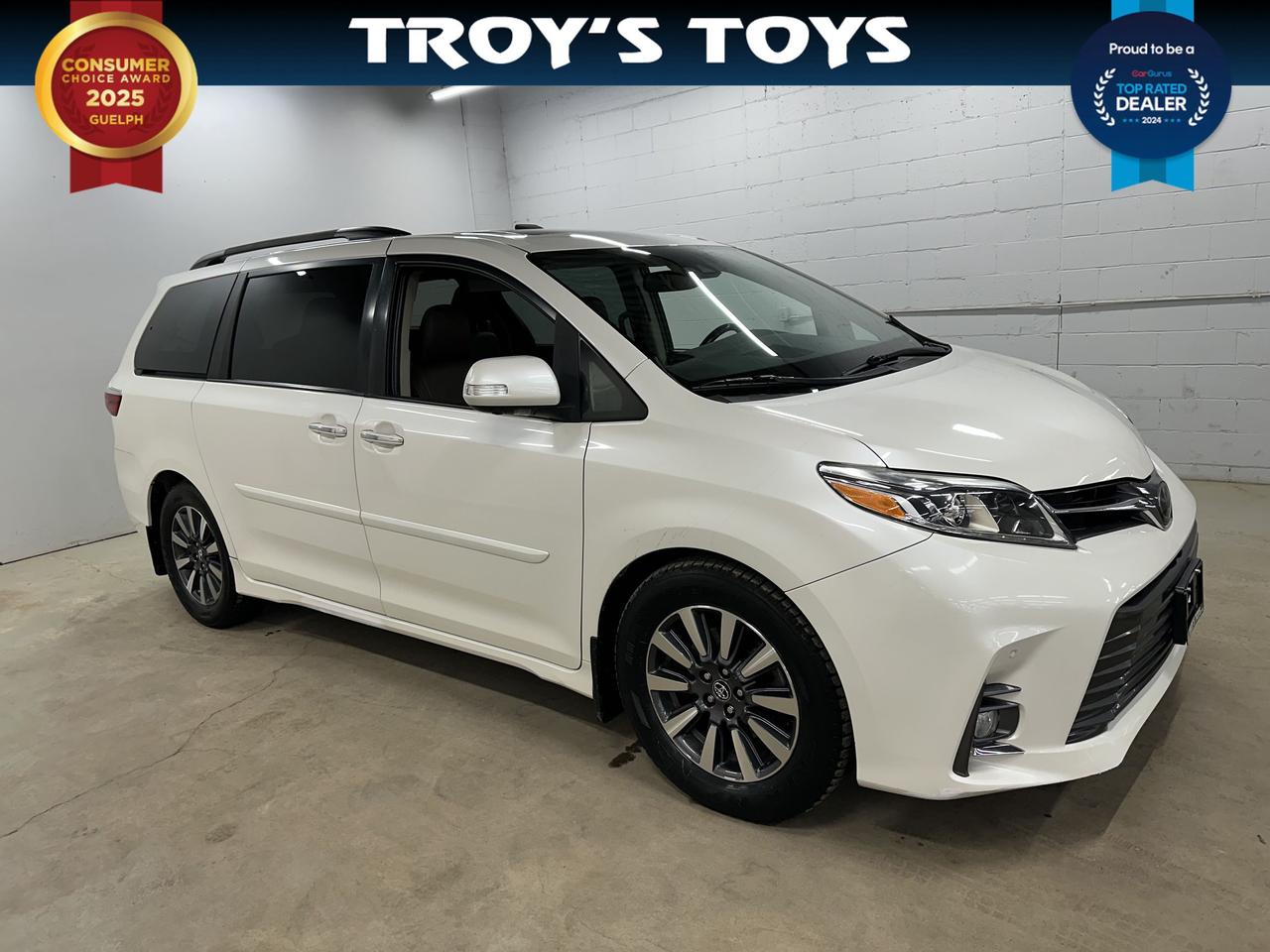 <p>Looking for a family-friendly vehicle that doesnt compromise on luxury? At Troys Toys, were excited to present this pristine 2018 Toyota Sienna Limited. This minivan, with its elegant white exterior and inviting brown leather interior, is ready to elevate your familys adventures. With only 121,587km on the odometer, this Sienna offers years of reliable performance and comfort.</p><p>This Sienna Limited is more than just a means of transportation; its a sanctuary on wheels. The 7-passenger configuration ensures everyone has ample space to stretch out and enjoy the ride. Powered by a robust 3.5L V6 engine and a smooth automatic transmission, this front-wheel-drive minivan delivers both power and efficiency.</p><p>Here are five features that make this Sienna a standout:</p><ul><li><strong>Premium Leather Seating:</strong> Sink into the luxurious comfort of the Siennas high-quality leather seats, making every journey a first-class experience.</li><li><strong>Spacious Interior:</strong> With room for seven passengers, everyone can travel in comfort.</li><li><strong>Advanced Safety Features:</strong> Toyota is known for reliability.</li><li><strong>Smooth and Quiet Ride:</strong> Experience a serene and comfortable drive, perfect for long road trips.</li><li><strong>Fuel Efficiency:</strong> The V6 engine provides a good balance of power and fuel economy for a minivan.</li></ul><p><strong><em>Powered by AutoIntelligence&trade;</em></strong> Vehicle information has been generated using artificial intelligence and is provided for informational purposes only. While efforts are made to ensure accuracy, please confirm all details directly with the dealer.</p>