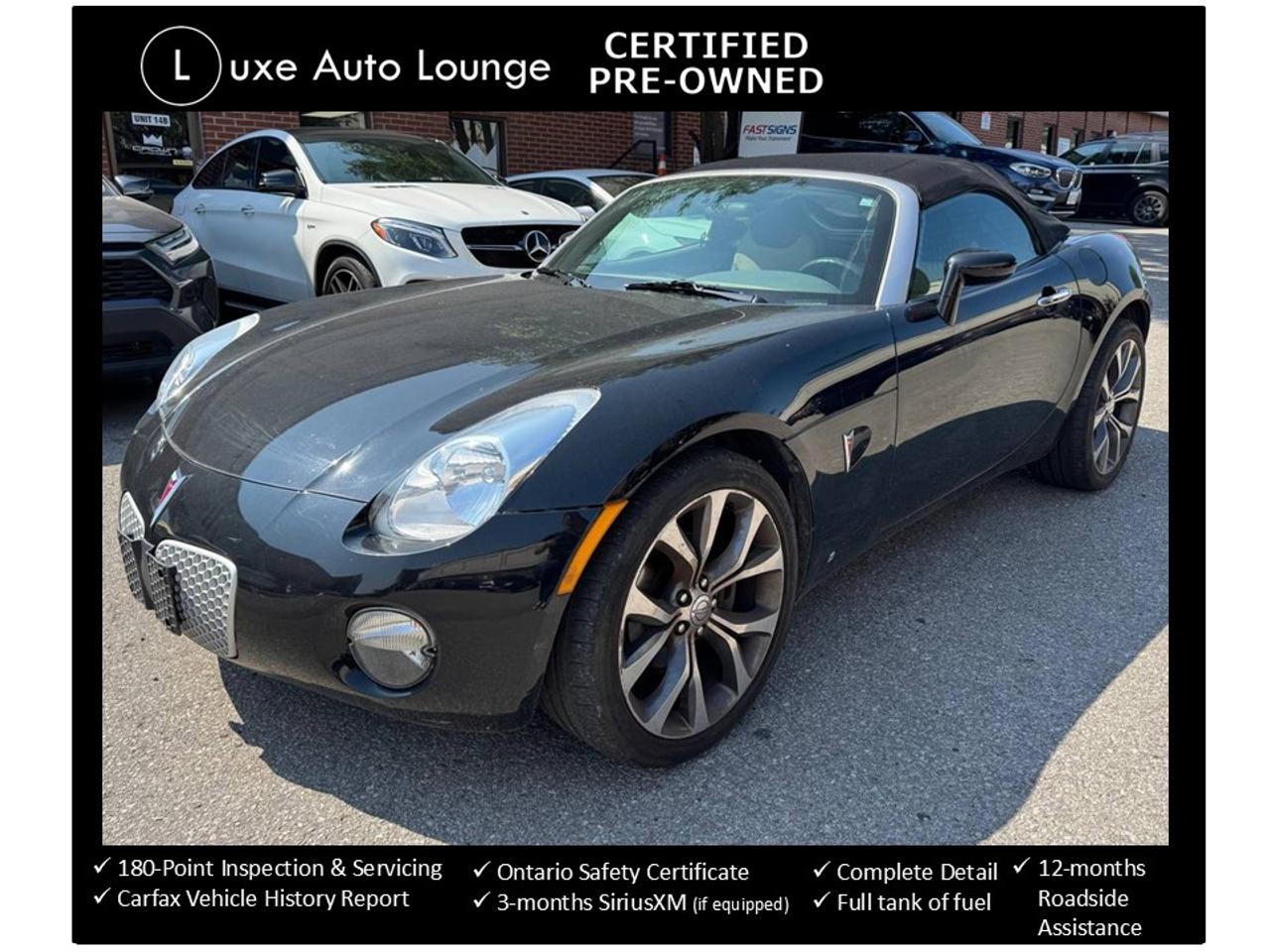 2006 Pontiac Solstice LOW KM, 5SPD, LEATHER, FULLY SERVICED & TUNED UP!