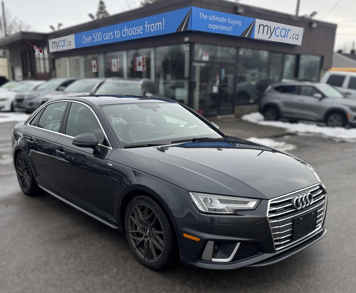 ???? 2.0L 4CYL All Wheel Drive  AUDI A4 TECHNIK 2019  Premium luxury meets everyday practicality! ????<br><br>

This stunning Audi A4 Technik delivers German engineering, all-wheel-drive confidence, and a loaded feature set at an unbeatable price. With only 94,920 KMs, its ready to impress on every drive.<br><br>

Features youll love:<br>
? Sunroof<br>
? Heated Seats<br>
? Leather<br>
? Navigation<br>
? Backup Camera<br>
? Smart Device Integration<br>
? Air Conditioning<br>
? Cruise Control<br>
? Full Power Group<br><br>

?? NO FEES! <span>(Just pay applicable taxes.)</span><br>
?? LOWEST PRICE GUARANTEED!<br><br>

?? 4 LOCATIONS TO SERVE YOU BETTER:<br>
?? RICHMOND: 1-888-416-2199<br>
?? OTTAWA: (343) 429-6444<br>
?? KINGSTON: 1-888-508-3494<br>
?? NORTH BAY: 1-888-282-3560<br><br>

?? Visit <strong>WWW.MYCAR.CA</strong> to see this AUDI A4 and more!<br>
?? Confidence, comfort, and value  all in one! ??