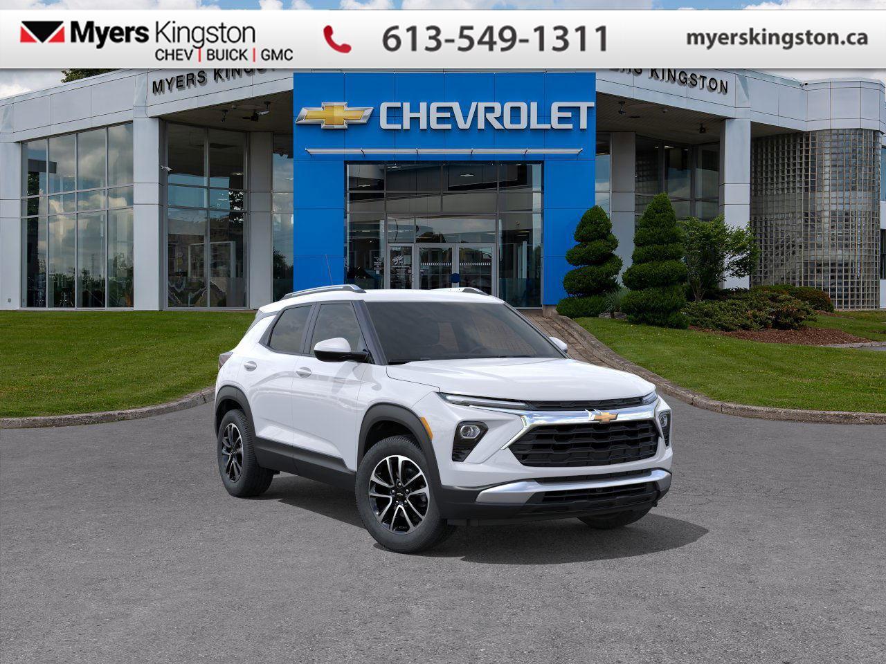 <b>Convenience Package!</b><br> <br> Anything but subtle, you cant help but notice this trendy Trailblazer. <br> <br> With a surprisingly spacious cabin, plenty of power, and incredible efficiency, this Trailblazer is begging to be in your squad. When its time to grab the crew and all their gear to make some memories, this versatile and adventurous Trailblazer is an obvious choice.<br> <br>This Summit White SUV has an Automatic transmission and is powered by a 155HP 1.3L 3 Cylinder Engine. <br> <br> Our Trailblazers trim level is LT. This Trailblazer LT trim steps things up with a Cold Weather Package that adds heated driver and front passenger seats and a heated steering wheel, and also includes blind spot detection and rear cross traffic alert with rear park assist. Its also loaded with great standard features like an 11-inch diagonal HD infotainment screen with wireless Apple and Android Auto, Wi-Fi Hotspot capability, SiriusXM satellite radio, and an 8-inch digital drivers display. Safety features also include automatic emergency braking, front pedestrian braking, lane keeping assist with lane departure warning, following distance indication, forward collision alert, and IntelliBeam high beam assistance. This vehicle has been upgraded with the following features: Convenience Package.<br><br> <br>To apply right now for financing use this link: <a href=https://www.taylorautomall.com/finance/apply-for-financing/ target=_blank>https://www.taylorautomall.com/finance/apply-for-financing/</a><br><br> <br/>    3.99% financing for 84 months.  Incentives expire 2026-03-31.  See dealer for details. <br> <br>HST, licensing, and Federal luxury tax (if applicable) are extra. <br><br> Come by and check out our fleet of 30+ used cars and trucks and 210+ new cars and trucks for sale in Kingston.  o~o