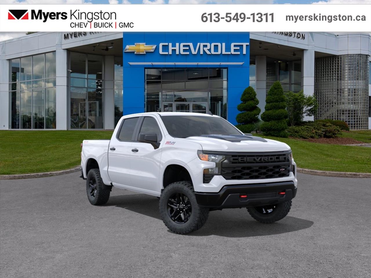 <b>Spray-In Bedliner!</b><br> <br> A comprehensive suite of driver-assist and safety features helps provide confidence on every journey.<br> <br>The 2026 Chevrolet Silverado 1500 delivers full-size pickup performance with a polished interior and smart technology to meet the demands of both work and play. Inside youll find an interior designed for comfort and connectivity, outfitted with modern amenities and a layout that supports both productivity and leisure. With such versatility, the Silverado 1500 stands ready to take on the tough jobs and the long drives in equal fashion.<br> <br>This Summit White Crew Cab 4X4 pickup has an Automatic transmission and is powered by a 355HP 5.3L 8 Cylinder Engine. <br> <br> Our Silverado 1500s trim level is Custom Trail Boss. Standard features include off-road equipment including uprated shocks, skid plates and a heavy duty air filter, trailering package, remote start, aluminum wheels, hitch guidance, a power locking EZ lift tailgate, and a 7-inch infotainment display with Apple CarPlay and Android Auto. Safety features also include lane keep assist with lane departure warning, following distance indication, forward collision alert, and automatic emergency braking with front pedestrian braking. This vehicle has been upgraded with the following features: Spray-In Bedliner.<br><br> <br>To apply right now for financing use this link: <a href=https://www.taylorautomall.com/finance/apply-for-financing/ target=_blank>https://www.taylorautomall.com/finance/apply-for-financing/</a><br> <br/>Total rebate of $5500 is reflected in the price. Incentives expire 2026-08-31. See dealer for details. <br><br>HST, licensing, and Federal luxury tax (if applicable) are extra. <br><br> Come by and check out our fleet of 50+ used cars and trucks and 180+ new cars and trucks for sale in Kingston.  o~o