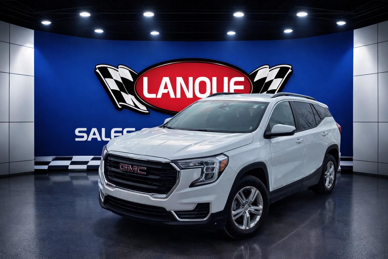 <h3 data-section-id=1btzbo4 data-start=109 data-end=141><span role=text><strong data-start=113 data-end=141>2024 GMC Terrain SLE AWD</strong></span></h3><p data-start=143 data-end=265><strong data-start=143 data-end=156>Exterior:</strong> Summit White<br data-start=169 data-end=172><strong data-start=172 data-end=185>Interior:</strong> Jet Black<br data-start=195 data-end=198><strong data-start=198 data-end=209>Engine:</strong> 1.5L 4-Cylinder<br data-start=225 data-end=228><strong data-start=228 data-end=245>Transmission:</strong> 9-Speed Automatic</p><hr data-start=267 data-end=270><h3 data-section-id=vdzn7b data-start=272 data-end=298><span role=text><strong data-start=276 data-end=298>Standard Equipment</strong></span></h3><h4 data-start=300 data-end=333><span role=text><strong data-start=305 data-end=333>Performance & Mechanical</strong></span></h4><ul data-start=334 data-end=476><li data-section-id=14urt1s data-start=334 data-end=356>Compact spare tire</li><li data-section-id=1svek3k data-start=357 data-end=381>Hill Descent Control</li><li data-section-id=m357di data-start=382 data-end=444>StabiliTrak stability control system with traction control</li><li data-section-id=mpq90l data-start=445 data-end=476>17 painted aluminum wheels</li></ul><hr data-start=478 data-end=481><h4 data-start=483 data-end=500><span role=text><strong data-start=488 data-end=500>Interior</strong></span></h4><ul data-start=501 data-end=686><li data-section-id=1n2yzjn data-start=501 data-end=535>Fold-flat front passenger seat</li><li data-section-id=1u1uq3e data-start=536 data-end=563>Urethane steering wheel</li><li data-section-id=mfholz data-start=564 data-end=611>Power windows with express up/down (driver)</li><li data-section-id=1t9ntzn data-start=612 data-end=659>4.2 multi-color driver information display</li><li data-section-id=xgmkzf data-start=660 data-end=686>6-speaker audio system</li></ul><hr data-start=688 data-end=691><h4 data-start=693 data-end=710><span role=text><strong data-start=698 data-end=710>Exterior</strong></span></h4><ul data-start=711 data-end=790><li data-section-id=bt26tq data-start=711 data-end=728>LED headlamps</li><li data-section-id=32s9vq data-start=729 data-end=759>LED daytime running lights</li><li data-section-id=cvv4go data-start=760 data-end=790>Distinctive LED taillights</li></ul><hr data-start=792 data-end=795><h4 data-start=797 data-end=832><span role=text><strong data-start=802 data-end=832>Safety & Driver Assistance</strong></span></h4><ul data-start=833 data-end=1204><li data-section-id=w1btj6 data-start=833 data-end=1102>GMC Pro Safety including:<ul data-start=865 data-end=1102><li data-section-id=oj5i91 data-start=865 data-end=896>IntelliBeam auto high beams</li><li data-section-id=6tmc1n data-start=899 data-end=931>Following distance indicator</li><li data-section-id=1wng6v7 data-start=934 data-end=961>Forward collision alert</li><li data-section-id=1xh4akg data-start=964 data-end=1012>Lane keep assist with lane departure warning</li><li data-section-id=1lw8mee data-start=1015 data-end=1046>Automatic emergency braking</li><li data-section-id=1cxqyl0 data-start=1049 data-end=1077>Front pedestrian braking</li><li data-section-id=1lnc33l data-start=1080 data-end=1102>Rear vision camera</li></ul></li><li data-section-id=1q6ct2h data-start=1103 data-end=1125>Teen Driver system</li><li data-section-id=z2fipc data-start=1126 data-end=1168>Anti-theft system (unauthorized entry)</li><li data-section-id=mtb5pq data-start=1169 data-end=1204>Tire pressure monitoring system</li></ul><hr data-start=1206 data-end=1209><h4 data-start=1211 data-end=1245><span role=text><strong data-start=1216 data-end=1245>Connectivity & Technology</strong></span></h4><ul data-start=1246 data-end=1596><li data-section-id=18t3ndi data-start=1246 data-end=1317>&nbsp;</li><li data-section-id=1ha32vd data-start=1318 data-end=1371>GMC Infotainment System with 7 color touchscreen</li><li data-section-id=11khzza data-start=1372 data-end=1413>Wireless Apple CarPlay & Android Auto</li><li data-section-id=15to20k data-start=1414 data-end=1443>Bluetooth audio streaming</li><li data-section-id=1h9xdzd data-start=1444 data-end=1472>Voice command capability</li><li data-section-id=1lwoqyc data-start=1473 data-end=1539>USB ports (2 charge-only + additional ports & auxiliary input)</li><li data-section-id=lcov8b data-start=1540 data-end=1571>SiriusXM trial subscription</li><li data-section-id=1rdbxk6 data-start=1572 data-end=1596>Remote keyless entry</li></ul><hr data-start=1598 data-end=1601><h3 data-section-id=ezyiq8 data-start=1603 data-end=1629><span role=text><strong data-start=1607 data-end=1629>Packages / Options</strong></span></h3><ul data-start=1630 data-end=1663><li data-section-id=1w0td4p data-start=1630 data-end=1663>Preferred Equipment Group 3SA</li></ul><hr data-start=1665 data-end=1668><h3 data-section-id=1arlb4 data-start=1670 data-end=1690><span role=text><strong data-start=1674 data-end=1690>Fuel Economy</strong></span></h3><ul data-start=1692 data-end=1809><li data-section-id=1hxx9z0 data-start=1692 data-end=1723><strong data-start=1694 data-end=1721>9.3 L/100 km (Combined)</strong></li><li data-section-id=rvnvb8 data-start=1724 data-end=1752><strong data-start=1726 data-end=1750>10.1 L/100 km (City)</strong></li><li data-section-id=1edjise data-start=1753 data-end=1783><strong data-start=1755 data-end=1781>8.4 L/100 km (Highway)</strong></li><li data-section-id=uz165x data-start=1784 data-end=1809><strong data-start=1786 data-end=1807>30 MPG (Combined)</strong></li></ul><p style=box-sizing: border-box; margin-bottom: 1rem; margin-top: 0px; color: #212529; font-family: -apple-system, BlinkMacSystemFont, Segoe UI, Roboto, Helvetica Neue, Arial, Noto Sans, Liberation Sans, sans-serif, Apple Color Emoji, Segoe UI Emoji, Segoe UI Symbol, Noto Color Emoji; font-size: 16px; background-color: #ffffff; text-align: center; line-height: 1;><span style=box-sizing: border-box; font-family: arial, helvetica, sans-serif;><span style=box-sizing: border-box; font-weight: bolder;><span style=box-sizing: border-box; font-size: 14pt;>One Key Guaranteed with purchase. if we have a second key it will be provided, additional keys/fobs availble at a cost</span></span></span></p><p style=box-sizing: border-box; margin-bottom: 1rem; margin-top: 0px; color: #212529; font-family: -apple-system, BlinkMacSystemFont, Segoe UI, Roboto, Helvetica Neue, Arial, Noto Sans, Liberation Sans, sans-serif, Apple Color Emoji, Segoe UI Emoji, Segoe UI Symbol, Noto Color Emoji; font-size: 16px; background-color: #ffffff; text-align: center; line-height: 1;>&nbsp;</p><p style=box-sizing: border-box; margin-bottom: 1rem; margin-top: 0px; color: #212529; font-family: -apple-system, BlinkMacSystemFont, Segoe UI, Roboto, Helvetica Neue, Arial, Noto Sans, Liberation Sans, sans-serif, Apple Color Emoji, Segoe UI Emoji, Segoe UI Symbol, Noto Color Emoji; font-size: 16px; background-color: #ffffff; text-align: center; line-height: 1;><span style=box-sizing: border-box; font-family: arial, helvetica, sans-serif;><span style=box-sizing: border-box; font-weight: bolder;><span style=box-sizing: border-box; font-size: 14pt;>Here at Lanoue/Amfar Sales, Service & Leasing in Tilbury, we take pride in providing the public with a wide variety of High-Quality Pre-owned Vehicles. We recondition and certify our vehicles to a level of excellence that exceeds the Status Quo. We treat our Customers like family and provide the highest level of service from Start to Finish. If you&rsquo;d like a smooth & stress-free car shopping experience, give one of our Sales Associates a call at 1-844-682-3325 to help you find your next NEW-TO-YOU vehicle!</span></span></span></p><p>&nbsp;</p><p style=box-sizing: border-box; margin-bottom: 1rem; margin-top: 0px; color: #212529; font-family: -apple-system, BlinkMacSystemFont, Segoe UI, Roboto, Helvetica Neue, Arial, Noto Sans, Liberation Sans, sans-serif, Apple Color Emoji, Segoe UI Emoji, Segoe UI Symbol, Noto Color Emoji; font-size: 16px; background-color: #ffffff; text-align: center; line-height: 1;><span style=box-sizing: border-box; font-family: arial, helvetica, sans-serif;><span style=box-sizing: border-box; font-weight: bolder;><span style=box-sizing: border-box; font-size: 14pt;>Although we try to take great care in being accurate with the information in this listing, from time to time, errors occur. The vehicle is priced as it is physically equipped. Minor variances will not effect pricing. Please verify the vehicle is As Expected when you visit. Thank You!</span></span></span></p>