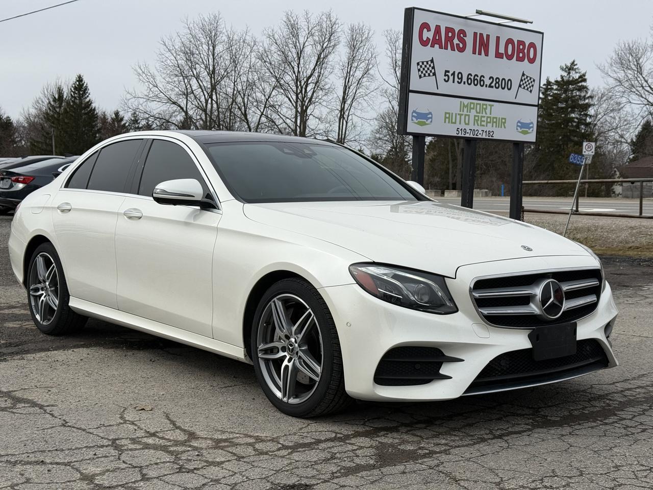 <p data-start=139 data-end=305>2020 MERCEDES-BENZ E-CLASS E350</p><p data-start=139 data-end=305>2020 Mercedes-Benz E-Class E 350 // 2.0L Turbocharged 4-Cylinder Engine // 9G-TRONIC 9-Speed Automatic Transmission // 4MATIC All-Wheel Drive // Leather Upholstery // Heated Front Seats // Power Front Seats with Memory // Power Adjustable Steering Column // Dual 12.3-Inch Displays // Digital Instrument Cluster // COMAND Infotainment System // Navigation System // Apple CarPlay & Android Auto // Bluetooth Connectivity // Burmester Surround Sound System // Dual-Zone Automatic Climate Control // Keyless Start // KEYLESS-GO Comfort Access // Remote Start System // Power Sunroof // Power Trunk // Hands-Free Access Trunk // 360-Degree Surround View Camera // Rearview Camera // Active Parking Assist // Blind Spot Assist // Lane Keeping Assist // Active Brake Assist // Adaptive Cruise Control // LED High Performance Headlights // LED Daytime Running Lights // 18-Inch Alloy Wheels // Ambient Interior Lighting // Wood Interior Trim</p><p data-start=139 data-end=305><strong>CARS IN LOBO LTD.&nbsp; &ndash; Your trusted pre-owned vehicle destination!</strong></p><p>&nbsp;</p><p data-start=139 data-end=305><strong>Located at 6355 Egremont Dr, Komoka, ON N0L 1R0 &mdash; just 7 km west of Hyde Park Rd. Heading west on Fanshawe Park Rd as it becomes Egremont Dr, you&rsquo;ll find us at the traffic lights on the corner of Egremont Dr & Narin Rd in Middlesex county township of Lobo.&nbsp;</strong></p><p>&nbsp;</p><p data-start=139 data-end=305><strong>Serving London, Ontario/Middlesex County for over 10 years. A registered member of the UCDA (Used Car Dealers Association of Ontario) and fully licensed with OMVIC (Ontario Motor Vehicle Industry Council).</strong></p><p>&nbsp;</p><hr><p>&nbsp;</p><p data-start=139 data-end=305><strong><span style=font-size: 14pt;>CARS IN LOBO LTD. (Buy - Sell - Trade - Finance)&nbsp; </span><span style=font-size: 14pt;>Office#&nbsp; 519 666 2800 </span><span style=font-size: 14pt;>TEXT# 519 630 6660</span></strong></p><p>&nbsp;</p><hr><p>&nbsp;</p><p data-start=312 data-end=770><strong>- /Quality, locally sourced pre-owned vehicles at a competitive price<br>- /Safety certification Inspection included at the Full Asking Price! (unless listed otherwise)</strong><br><strong>- /We take all trade ins at a competitive & fair value&nbsp;</strong><br><strong>- /We buy cars outright with no purchase&nbsp;necessary</strong><br data-start=352 data-end=355><strong>- /CARFAX reports available on all cars</strong><br data-start=462 data-end=465><strong>- /Extended warranty options available</strong><br data-start=590 data-end=593><strong>- /Financing options available</strong><br data-start=642 data-end=645><strong>- /We register & plate your vehicle for you (Licensing Extra)</strong><br data-start=714 data-end=717><strong>- /No hidden fees. No pressure. Easy going team that is here to help.&nbsp;</strong></p><p>&nbsp;</p><p data-start=777 data-end=908><strong>Message us anytime or feel free to drop by! We are here to help make your next vehicle purchase simple and stress-free. -> OPEN 6 DAYS WEEK MONDAY - SATURDAY&nbsp;</strong></p><p>&nbsp;</p><p data-start=777 data-end=908>&nbsp;</p>