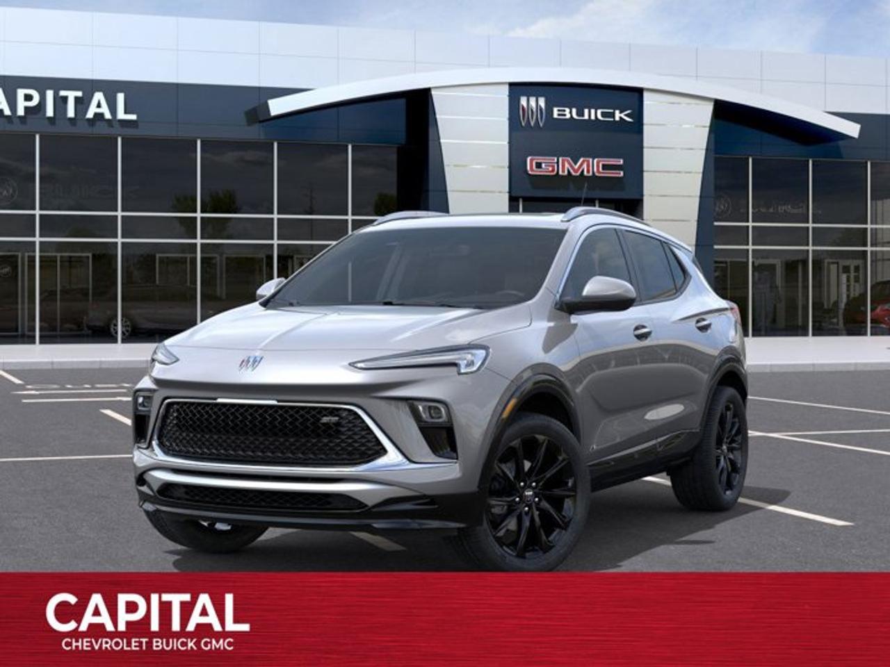 This Buick Encore GX delivers a Turbocharged 1.3/ engine powering this Automatic transmission. TRANSMISSION, 9-SPEED AUTOMATIC, 9T4X, GEN 1 (STD), SPORT TOURING PREFERRED EQUIPMENT GROUP includes standard equipment, MOONSTONE GREY METALLIC.*This Buick Encore GX Comes Equipped with These Options *LPO, INTERIOR PROTECTION PACKAGE includes (CAV) Cargo liner, LPO, (RIA) All-weather floor liners, LPO and (SBZ) Sport pedal kit, LPO, EXPERIENCE BUICK PACKAGE includes (C3U) power moonroof and (RVB) 19 Gloss Black aluminum wheels , LPO, SPORT PEDAL KIT, LPO, CARGO LINER, LPO, ALL-WEATHER FLOOR LINERS, ENGINE, ECOTEC 1.3L TURBO (GM-estimated 155 hp [115 kW] @ 5,600 rpm / 174 lb-ft torque [236 Nm] @ 1,600 rpm FWD/AWD models) (STD), ENGINE BLOCK HEATER, Wireless Apple CarPlay/Wireless Android Auto, Wipers, front intermittent with pulse washers, Wiper, rear intermittent.* Visit Us Today *Stop by Capital Chevrolet Buick GMC Inc. located at 13103 Lake Fraser Drive SE, Calgary, AB T2J 3H5 for a quick visit and a great vehicle!