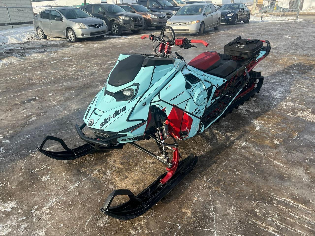 <p data-start=63 data-end=481>The 2023 Ski-Doo Freeride 850 E-TEC Turbo R 165 is built for riders who demand extreme power, precision control, and unmatched deep-snow capability in the most challenging backcountry terrain. Powered by the high-performance Rotax&reg; 850 E-TEC Turbo R engine, it delivers explosive throttle response, strong torque, and smooth, exhilarating power &mdash; perfect for steep climbs, tight tree lines, and deep powder fields.</p><p data-start=63 data-end=481>&nbsp;</p><p data-start=483 data-end=890>Purpose-built for aggressive freeriding, this Freeride features a long 165-inch track that provides exceptional floatation and traction in soft snow, giving you confidence and control when conditions get deep. The REV&reg; Gen5 platform combined with premium KYB Pro 36 shocks ensures precision handling, outstanding balance, and a composed, controlled ride through varied terrain and technical snow conditions.</p><p data-start=483 data-end=890>&nbsp;</p><p data-start=892 data-end=1205>Equipped with LED lighting, a digital instrument display, deep-snow running boards, and rider-focused ergonomics, this sled blends cutting-edge technology with rugged capability. Comfortable seating, intuitive controls, and thoughtful design make it ideal for long days in the backcountry or chasing fresh powder.</p><p data-start=892 data-end=1205>&nbsp;</p><p data-start=1207 data-end=1428>Whether you&rsquo;re powering through deep snow, carving sidehills, or pushing your limits in steep terrain, the 2023 Ski-Doo Freeride 850 E-TEC Turbo R 165 delivers elite performance, confidence, and control in every ride.</p><p data-start=1207 data-end=1428>&nbsp;</p><p data-start=1430 data-end=1515>Contact us today to learn more about financing, trade-ins, or delivery across Canada!</p>