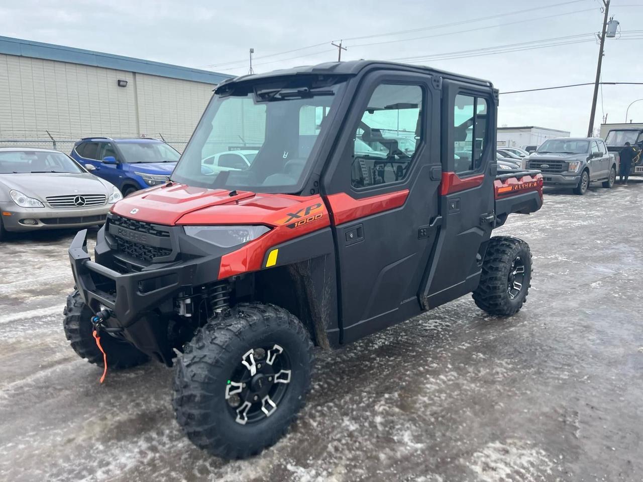 <p data-start=0 data-end=327>The 2025 Polaris Ranger 1000 NorthStar Ultimate Crew is built for those who need the perfect blend of power, durability, and all-weather comfort. Powered by a 999cc ProStar engine delivering 61 horsepower, this side-by-side is designed to handle demanding tasks while keeping you and your crew comfortable in any environment.</p><p data-start=0 data-end=327>&nbsp;</p><p data-start=329 data-end=650>Equipped with a fully enclosed cab featuring factory-installed heat and air conditioning, the NorthStar Ultimate Crew ensures you stay comfortable year-round. The Lock & Ride Premium Pro Shield cab system provides a tight seal against dust, wind, and rain, while power windows and plush seating add to the premium feel.</p><p data-start=329 data-end=650>&nbsp;</p><p data-start=652 data-end=943>With 12 inches of ground clearance, arched A-arms, and 26-inch Pro Armor tires, the Ranger 1000 NorthStar Ultimate Crew is built to conquer rugged terrain with ease. The True On-Demand AWD system engages automatically when extra traction is needed, giving you confidence in any conditions.</p><p data-start=652 data-end=943>&nbsp;</p><p data-start=945 data-end=1322>Designed for both work and recreation, this machine features a 2,500-pound towing capacity, a 1,000-pound cargo box, and a factory-installed winch, making it a versatile tool for any job. Plus, with a 7-inch touchscreen Ride Command system, GPS navigation, Bluetooth connectivity, and a premium Rockford Fosgate audio system, you stay connected and entertained on every ride.</p><p data-start=945 data-end=1322>&nbsp;</p><p data-start=1324 data-end=1565 data-is-last-node= data-is-only-node=>Looking for the ultimate all-weather, all-terrain utility vehicle? Contact us today to learn more about the 2025 Polaris Ranger 1000 NorthStar Ultimate Crew, explore flexible financing options, and take advantage of fast nationwide delivery!</p>