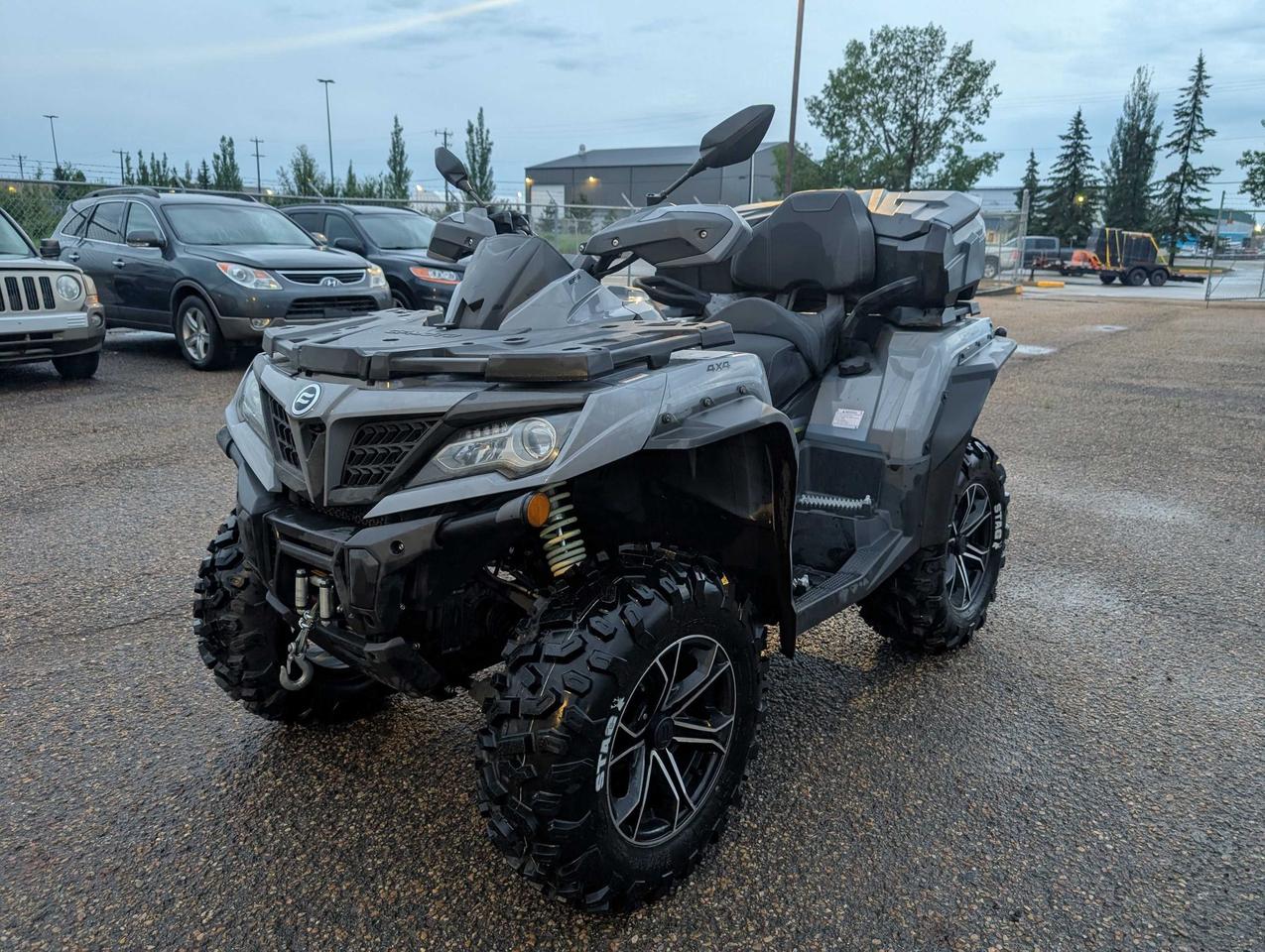 <p data-start=197 data-end=499>The 2022 CFMOTO CForce 1000 is built to deliver big-bore power, comfort, and utility in one rugged, adventure-ready ATV. Powered by a 963cc V-Twin engine producing 79 HP, this machine offers strong acceleration, smooth throttle response, and the muscle you need to tow, haul, or explore without limits.</p><p data-start=197 data-end=499>&nbsp;</p><p data-start=501 data-end=844>Purpose-built for riders who demand performance and value, the CForce 1000 features a CVTech automatic transmission with engine braking, along with selectable 2WD/4WD and a locking front differential. Its independent dual A-arm suspension provides 6.7&rdquo; of front and 8.5&rdquo; of rear travel, while heavy-duty gas shocks help soak up uneven terrain.</p><p data-start=501 data-end=844>&nbsp;</p><p data-start=846 data-end=1084>With 27&rdquo; CST tires on 14&rdquo; aluminum alloy wheels, high-clearance suspension, and 11.8&rdquo; of ground clearance, this ATV handles tough trails with ease. The wide stance and powerful disc brakes give you control and stability in all conditions.</p><p data-start=846 data-end=1084>&nbsp;</p><p data-start=1086 data-end=1386>This 2-seater also comes equipped with a 3,000-lb winch, front and rear cargo racks, handguards, LED lighting, and premium overland-style trim. Inside, you&rsquo;ll find a comfortable seat, digital display, and built-in USB and power ports&mdash;ready for long rides, remote work, or serious backwoods adventure.</p><p data-start=115 data-end=444>&nbsp;</p><p data-start=1388 data-end=1481 data-is-last-node= data-is-only-node=>Call or message us today to learn more about financing, trade-ins, or delivery across Canada.</p>