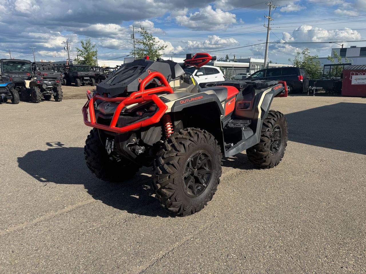 <p data-start=99 data-end=399>The 2023 Can-Am Outlander XMR 1000R is built for riders who demand serious performance in the mud and beyond. Featuring a 91-horsepower Rotax&reg; 1000R V-Twin engine, it delivers class-leading torque and acceleration to power through deep ruts, slick trails, and the roughest terrain with ease.</p><p data-start=99 data-end=399>&nbsp;</p><p data-start=401 data-end=422>Key features include:</p><ul data-start=424 data-end=1017><li data-start=424 data-end=502><p data-start=426 data-end=502>Snorkeled engine and CVT intakes for superior water and mud protection</p></li><li data-start=503 data-end=580><p data-start=505 data-end=580>30 ITP Cryptid tires on 14 aluminum wheels for extreme traction</p></li><li data-start=581 data-end=674><p data-start=583 data-end=674>Smart-Lok&trade; front differential with Mud Mode for instant, intelligent traction control</p></li><li data-start=675 data-end=749><p data-start=677 data-end=749>FOX 1.5 Podium QS3 shocks for high-performance suspension response</p></li><li data-start=750 data-end=841><p data-start=752 data-end=841>13 inches of ground clearance and arched A-arms for enhanced obstacle clearance</p></li><li data-start=842 data-end=922><p data-start=844 data-end=922>Tri-Mode Dynamic Power Steering (DPS) for confident, responsive handling</p></li><li data-start=923 data-end=1017><p data-start=925 data-end=1017>3,500-lb factory winch and heavy-duty front bumper for added capability and protection</p></li></ul><p data-start=1019 data-end=1194>&nbsp;</p><p data-start=1019 data-end=1194>With bold X MR styling and Can-Am&rsquo;s proven durability, the 2023 Outlander 1000R X MR is a top-tier mud machine engineered to perform in the most extreme off-road environments.</p><p data-start=151 data-end=474>&nbsp;</p><p data-start=1196 data-end=1281>Contact us today to learn more about financing options and Canada-wide delivery.</p>