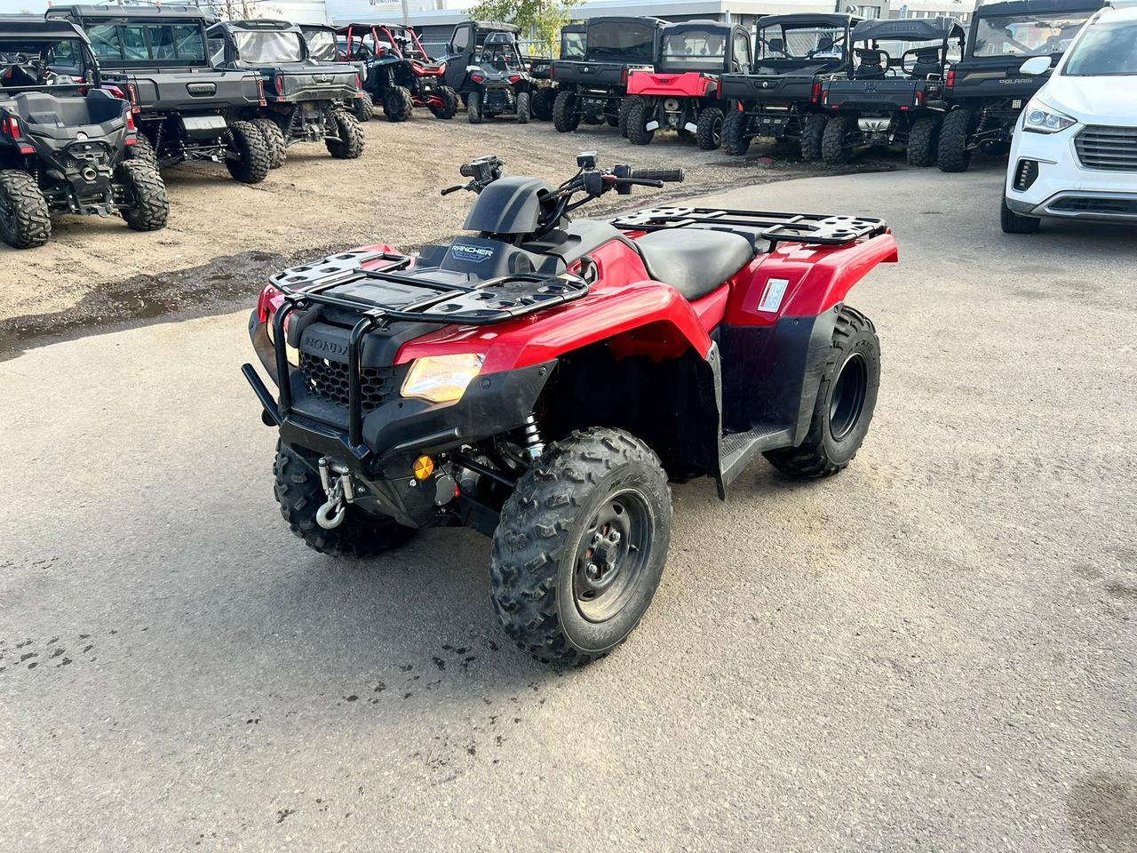 <p data-start=115 data-end=421>The 2024 Honda Rancher 420 is built for reliable performance, everyday utility, and all-day comfort. Powered by a 420cc liquid-cooled, fuel-injected single-cylinder engine, this ATV delivers smooth power and legendary Honda dependability, making it a trusted choice for both work and recreational riding.</p><p data-start=115 data-end=421>&nbsp;</p><p data-start=423 data-end=796>Purpose-built for versatility, the Rancher 420 offers Honda&rsquo;s proven transmission options, including Electric Shift Program (ESP) or Automatic DCT depending on the model, along with TraxLok selectable 2WD/4WD for dependable traction across varying terrain. Its strong chassis and suspension provide stability and control whether hauling loads or navigating rugged trails.</p><p data-start=423 data-end=796>&nbsp;</p><p data-start=798 data-end=1046>With 24&rdquo; tires and 7.2&rdquo; of front and 6.7&rdquo; of rear suspension travel, the Rancher handles mud, rocks, and uneven ground with ease. A 1,322-lb towing capacity and sturdy steel racks make it a practical workhorse while remaining nimble on the trail.</p><p data-start=798 data-end=1046>&nbsp;</p><p data-start=1048 data-end=1275>This 1-seater also comes equipped with a digital display, rugged bodywork, comfortable ergonomics, and full skid plate protection. Inside, you&rsquo;ll find a durable, straightforward design built to keep going season after season.</p><p data-start=115 data-end=440>&nbsp;</p><p data-start=1277 data-end=1366 data-is-last-node= data-is-only-node=>Contact us today to learn more about financing, trade-ins, or delivery across Canada.</p>
