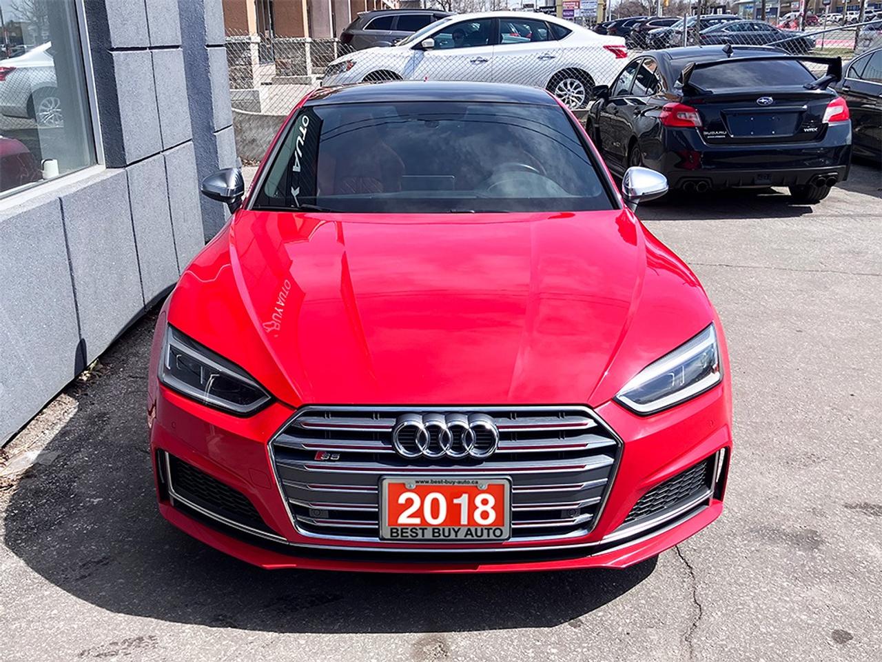 2018 Audi S5 NAVI|REARCAM|PANOROOF|RED ON RED LEATHER Photo