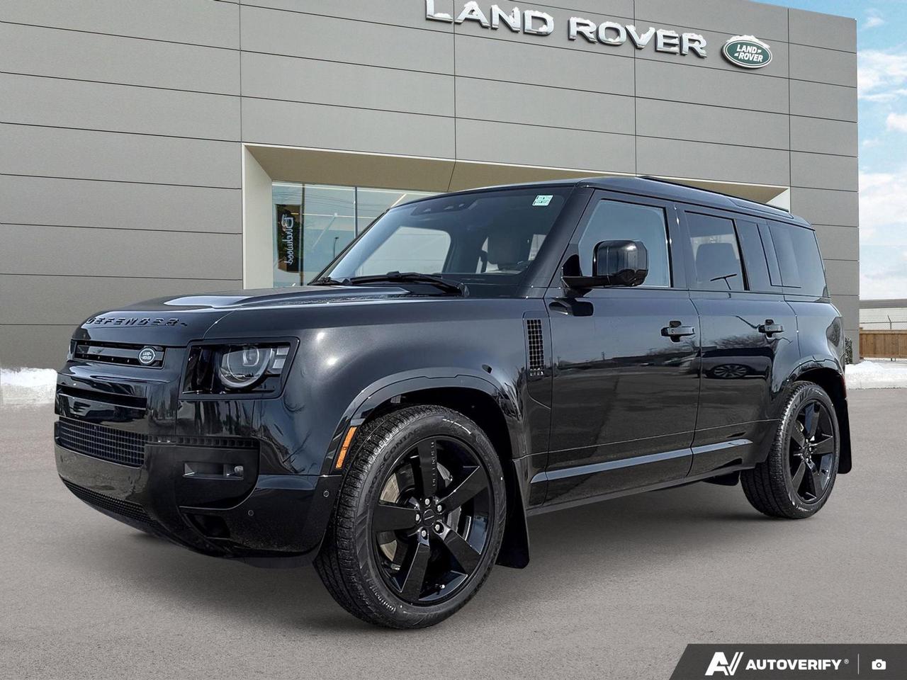The 2026 Land Rover Defender in Santorini Black with 22-inch black rims delivers a bold, commanding presence that turns every street into a statement. Inside, the Caraway interior adds a rich, refined contrastwhere rugged capability meets unmistakable luxury.
Experience the pinnacle of luxury and capability with the 2026 Land Rover Defender X-Dynamic SE. This cutting-edge SUV combines rugged performance with sophisticated design, perfect for both urban adventures and off-road expeditions.

- Advanced 3.0L 6-cylinder engine with mild hybrid technology for enhanced efficiency
- Adaptive Cruise Control with Stop and Go for effortless highway driving
- Innovative PIVI Pro connected infotainment system
- Meridian Surround Sound System for an immersive audio experience
- 12-Way heated and cooled electric memory front seats for ultimate comfort
- 360-degree Parking Aid and Aerial View Camera System for easy maneuvering
- Extended Black Exterior Pack for a sleek, modern aesthetic

Discover the future of automotive excellence today. Reserve your 2026 Land Rover Defender X-Dynamic SE or schedule a test drive at Land Rover Winnipeg. Our expert team is ready to answer any questions and guide you through the cutting-edge features of this remarkable vehicle. Dont miss your chance to own a piece of automotive innovation.
At Land Rover Winnipeg, we dont just sell vehicles; we deliver an exceptional ownership experience with your new Land Rover:

- Exclusive Perks: Enjoy on-brand loaners and rental vehicles during your scheduled service appointments.

- Convenience at Your Door: Benefit from our Land Rover Valet concierge service for hassle-free vehicle servicing.

- Keep It Clean: Complimentary washes with every service visit.

- Luxurious Comfort: Visit our state-of-the-art facility with full coffee service and premium amenities.

- Expert Care: Our Land Rover-trained technicians are dedicated to the longevity and performance of your vehicle.

Dont see exactly what youre looking for in our new or pre-owned inventory? Let our team locate it for you!

Visit us today or call for a personalized experience:

Phone: 204-452-8030
Website: winnipeglandrover.com  

Dealer Permit #0112
Dealer permit #0112