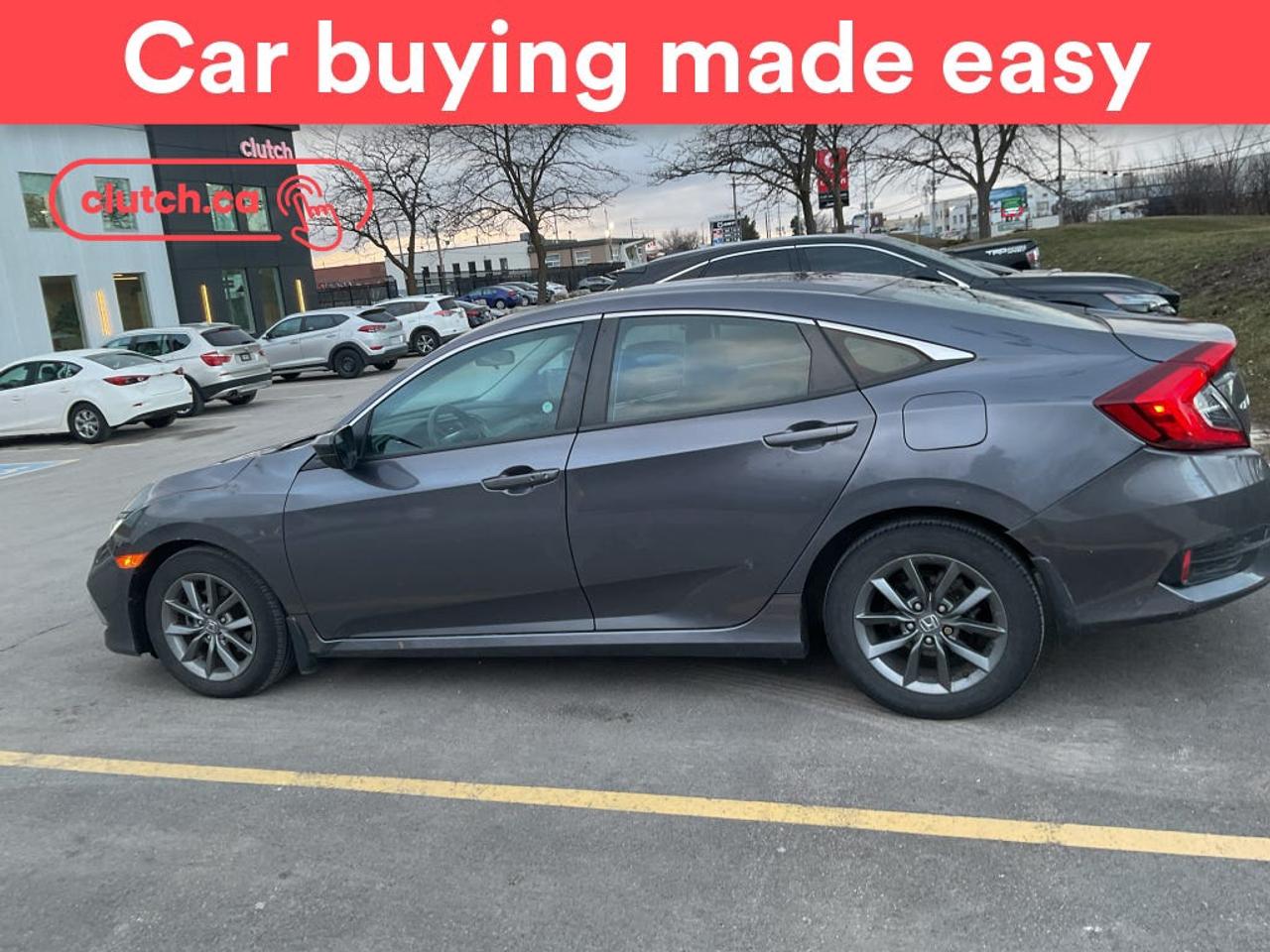 Front Heated Seats, Climate Control, Dual Zone Front Climate Control and more!<br> <br>Clutch is the largest online used car retailer in Canada, delivering a seamless, hassle-free car-buying experience to drivers everywhere. Shop thousands of used cars online, get the right one delivered to your door, and enjoy peace of mind with our 10-Day Money-Back Guarantee. How sweet is that? To learn more, visit clutch.ca.<br> <br>The top features for this car include:<br> <br>Brake Assist<br>Front Heated Seats<br>Climate Control<br>Dual Zone Front Climate Control<br>Bluetooth Music<br>Touchscreen Display<br>Cruise Control<br>Adaptive Cruise Control<br>12V Outlet<br>Hands Free Device Connectivity<br>Apple CarPlay<br>Android Auto<br>USB Input<br>Keyless Entry<br>Passive Keyless Entry<br>Push Button Start<br>Keyfob Remote Start<br>Lane Departure Warning<br>Active Lane Keep Assistance<br>Forward Collision Mitigation<br>Pedestrian Detection<br>Hill Assistance<br>Automatic High Beams<br>Rear View Camera<br>Power Driver Seat<br> <br>Seamless home delivery - Delivery to your door in a matter of days. Available on select packages.<br> <br>Try it out for 10 days - If you do not like it, we will take it back. <br> <br>Quality assured - All cars go through our rigorous 210-point inspection and reconditioning process.<br> <br>Peace of mind - Warranty and protection plans available.<br> <br>Haggle-free - No haggling or hard sells.<br> <br>100% Transparency - Full inspection reports on every car, including high-res photography and a free Carfax report.<br> <br>Listed price is for cash purchase only and does not include taxes, Shipping Fees (if applicable), Delivery Fees (if applicable), government licensing fees.<br> <br>Previous Provincial Registrations:<br>Ontario<br> <br>Stock # 94202