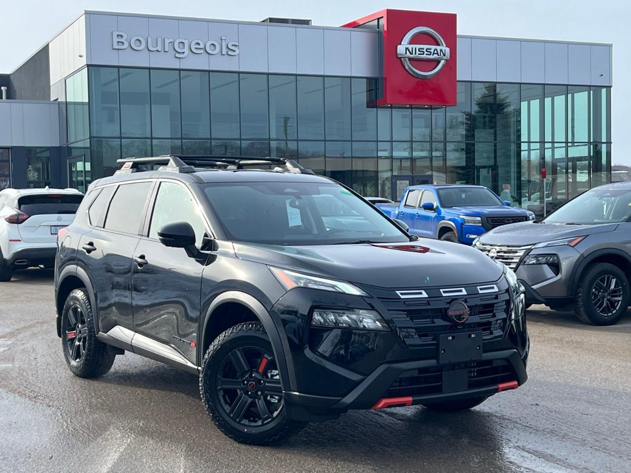 <p>Introducing the captivating 2026 Nissan Rogue AWD Rock Creek, the ultimate blacked-out adventure-ready SUV that turns heads both in the city and on rugged trails. With its reliable AWD drivetrain, the Rogue Rock Creek ensures exceptional handling and stability, making every drive smooth and confident.</p><p>The sleek black exterior complements the bold lines and modern styling of this SUV, setting it apart as a beacon of sophistication and ruggedness. Step inside to be greeted by the luxurious black interior featuring leatherette door trim inserts and seats with leatherette back material, offering both comfort and style for your journeys. Enhanced with heated front seats and a heated steering wheel, the Rogue Rock Creek ensures a warm and cozy ride even during the harshest Canadian winters.</p><p>Packed with advanced technology, this Nissan Rogue comes with features designed to keep you safe and connected. The smart device integration and Wi-Fi hotspot ensure seamless connectivity on the go, while the backup camera and adaptive cruise control come together to offer a relaxing driving experience. Keyless entry with remote start adds to the convenience, making everyday use effortless.</p><p>If you're an explorer looking for a sophisticated SUV with all the modern amenities and robust performance, the 2026 Nissan Rogue AWD Rock Creek is the perfect match. Contact our dealership today to find out more and schedule a test drive to experience all it has to offer.</p>