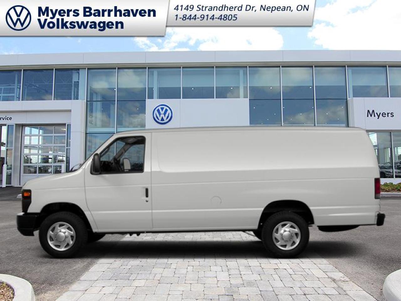 Trust this Econoline Cargo Van to get the job done with a powerful drivetrain and impressive capability. This 2014 Ford Econoline Cargo Van is for sale today in Nepean. <br> <br>Get plenty of space and plenty of power with this Econoline Cargo Van. With a big, powerful engine, a roomy cabin, and a highly customizable interior, this Econoline is ready for work. This full-size van can perform a wide variety of tasks for commercial use with ease because thats what its made to do. Check out this Econoline today and make it the perfect van for you. This van has 218,959 km. Its Oxford White C in colour. It has an Automatic transmission and is powered by a smooth engine.<br> To view the original window sticker for this vehicle view this <a href=http://www.windowsticker.forddirect.com/windowsticker.pdf?vin=1FTNE2EW0EDA58397 target=_blank>http://www.windowsticker.forddirect.com/windowsticker.pdf?vin=1FTNE2EW0EDA58397</a>. <br/><br> <br>To apply right now for financing use this link: <a href=https://www.barrhavenvw.ca/en/form/new/financing-request-step-1/44 target=_blank>https://www.barrhavenvw.ca/en/form/new/financing-request-step-1/44</a><br><br> <br/><br>We are your premier Volkswagen dealership in the region. If youre looking for a new Volkswagen or a car, check out Barrhaven Volkswagens new, pre-owned, and certified pre-owned Volkswagen inventories. We have the complete lineup of new Volkswagen vehicles in stock like the GTI, Golf R, Jetta, Tiguan, Atlas Cross Sport, Volkswagen ID.4 electric vehicle, and Atlas. If you cant find the Volkswagen model youre looking for in the colour that you want, feel free to contact us and well be happy to find it for you. If youre in the market for pre-owned cars, make sure you check out our inventory. If you see a car that you like, contact 844-914-4805 to schedule a test drive.<br> Come by and check out our fleet of 50+ used cars and trucks and 150+ new cars and trucks for sale in Nepean.  o~o