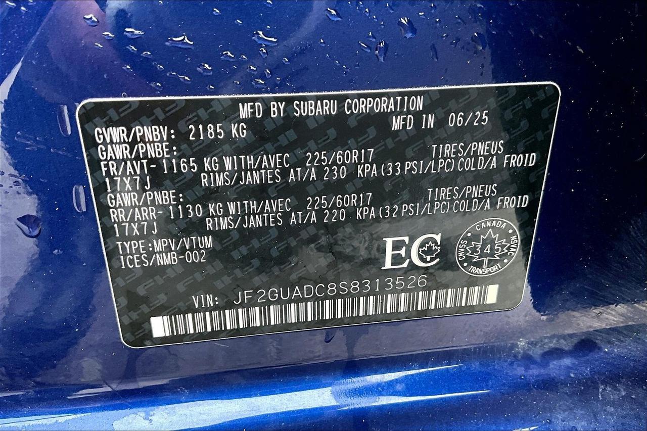 2025 Subaru Crosstrek TOURING AWD   HEATED SEAT/STEER   BLIND SPOT ALERT Photo